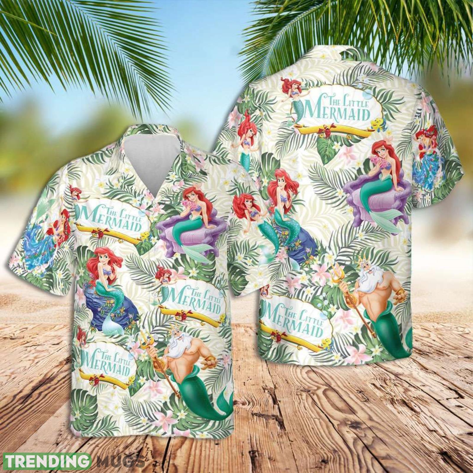 Disney Button Shirt The Little Mermaid Aloha Hawaiian Shirt Product Photo 1 Disney Button Shirt The Little Mermaid Aloha Hawaiian Shirt Product Photo 1