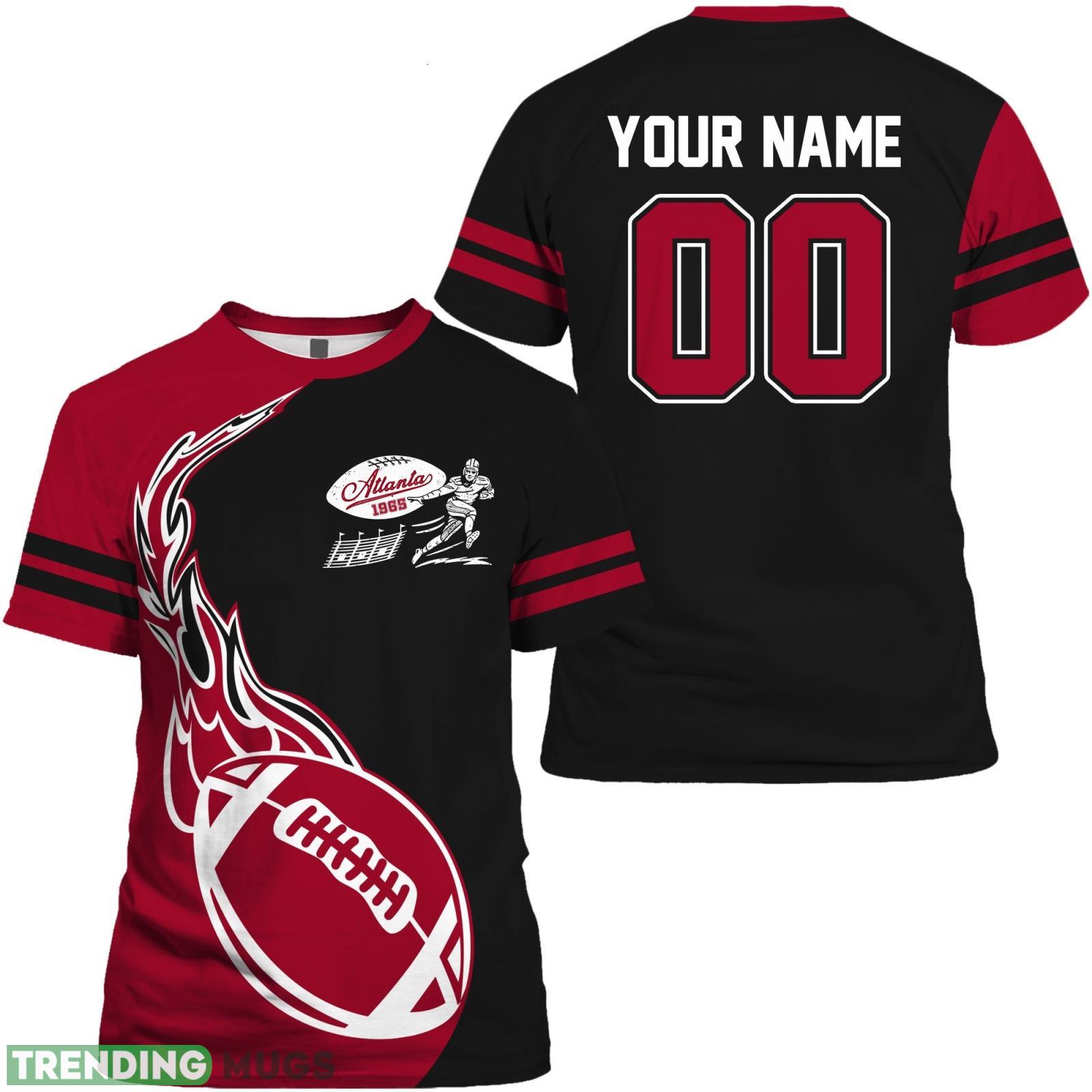 Fans Gift Custom Name And Number For Men Women Atlanta 3D T- Shirt Product Photo 1 Fans Gift Custom Name And Number For Men Women Atlanta 3D T- Shirt Product Photo 1