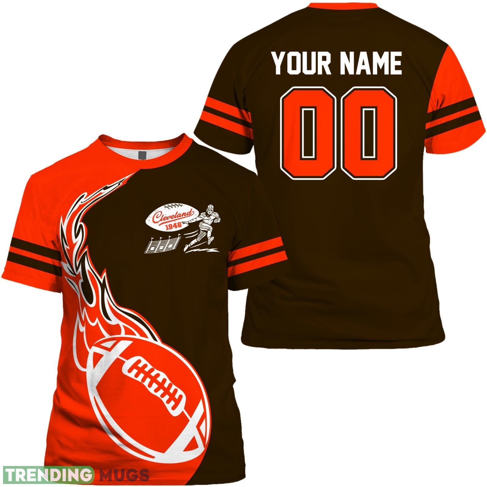 Fans Gift Custom Name And Number For Men Women Cleveland 3D T- Shirt Product Photo 1 Fans Gift Custom Name And Number For Men Women Cleveland 3D T- Shirt Product Photo 1
