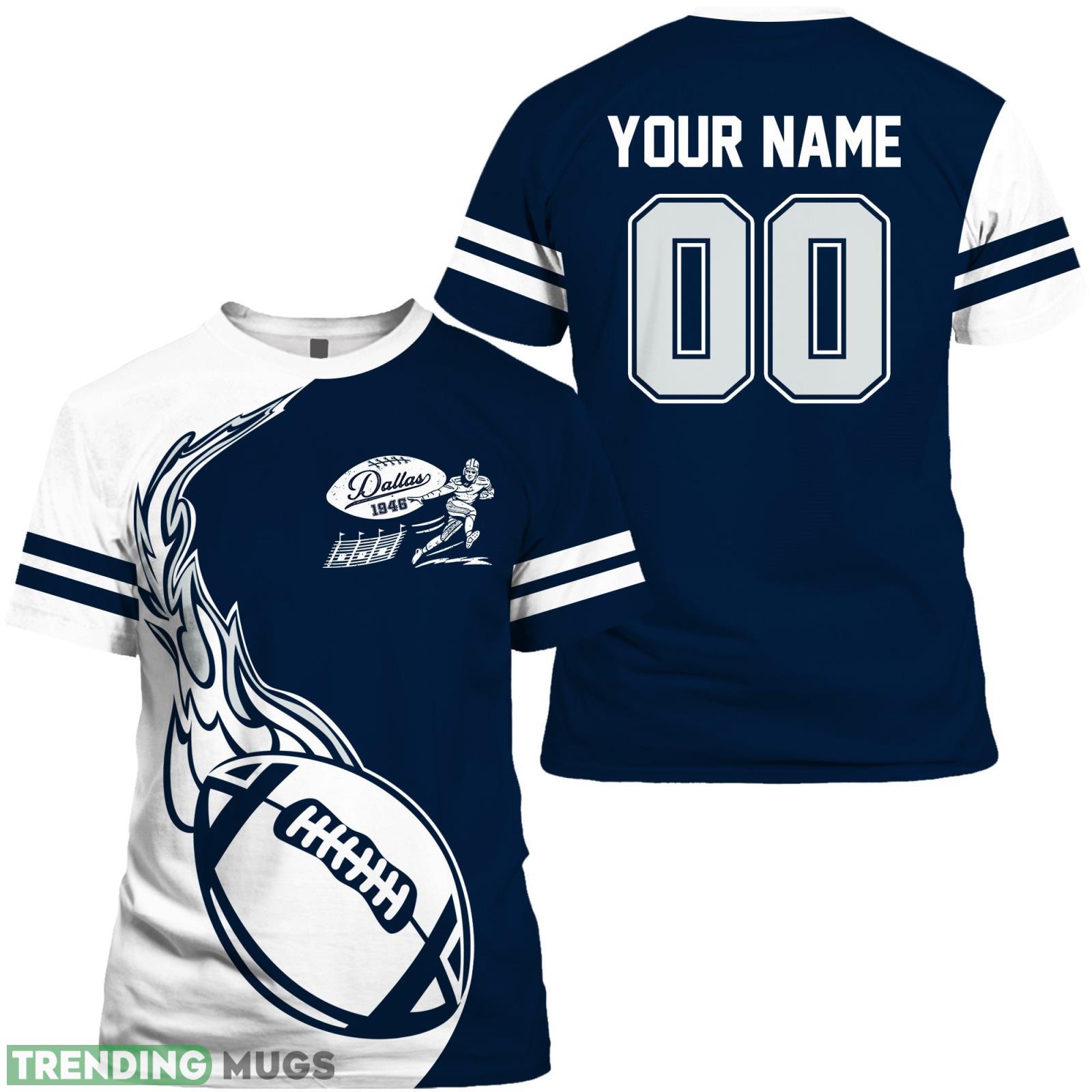 Fans Gift Custom Name And Number For Men Women Dallas 3D T- Shirt Product Photo 1 Fans Gift Custom Name And Number For Men Women Dallas 3D T- Shirt Product Photo 1