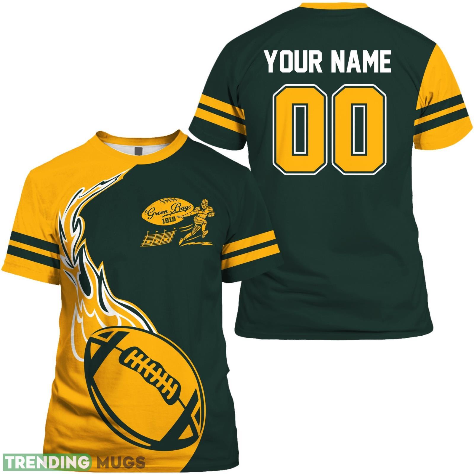 Fans Gift Custom Name And Number For Men Women Green Bay 3D T- Shirt Product Photo 1 Fans Gift Custom Name And Number For Men Women Green Bay 3D T- Shirt Product Photo 1