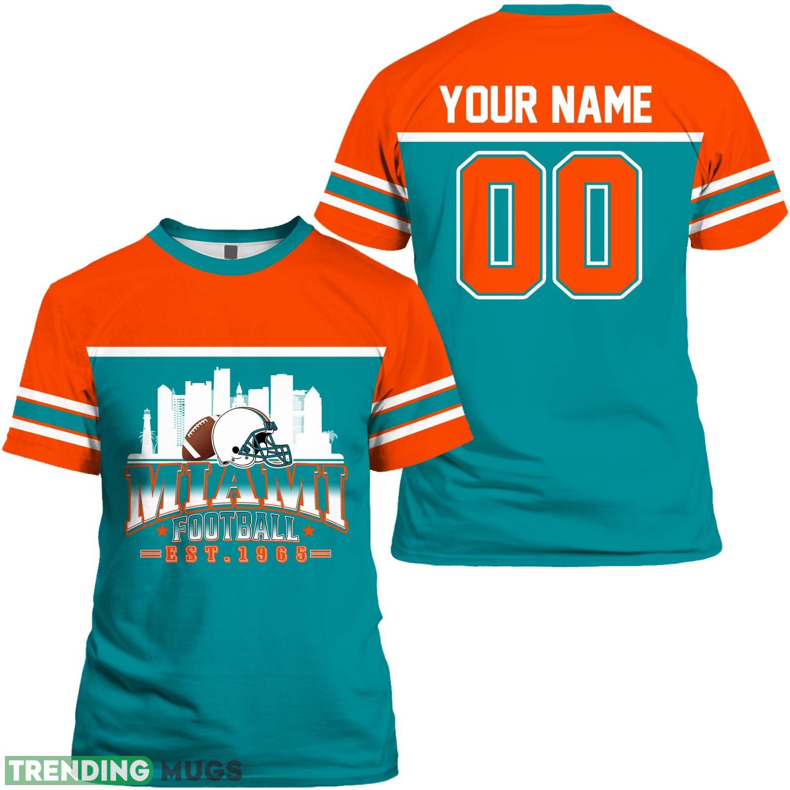 Fans Gift Custom Name And Number For Men Women Miami 3D T- Shirt Product Photo 1 Fans Gift Custom Name And Number For Men Women Miami 3D T- Shirt Product Photo 1