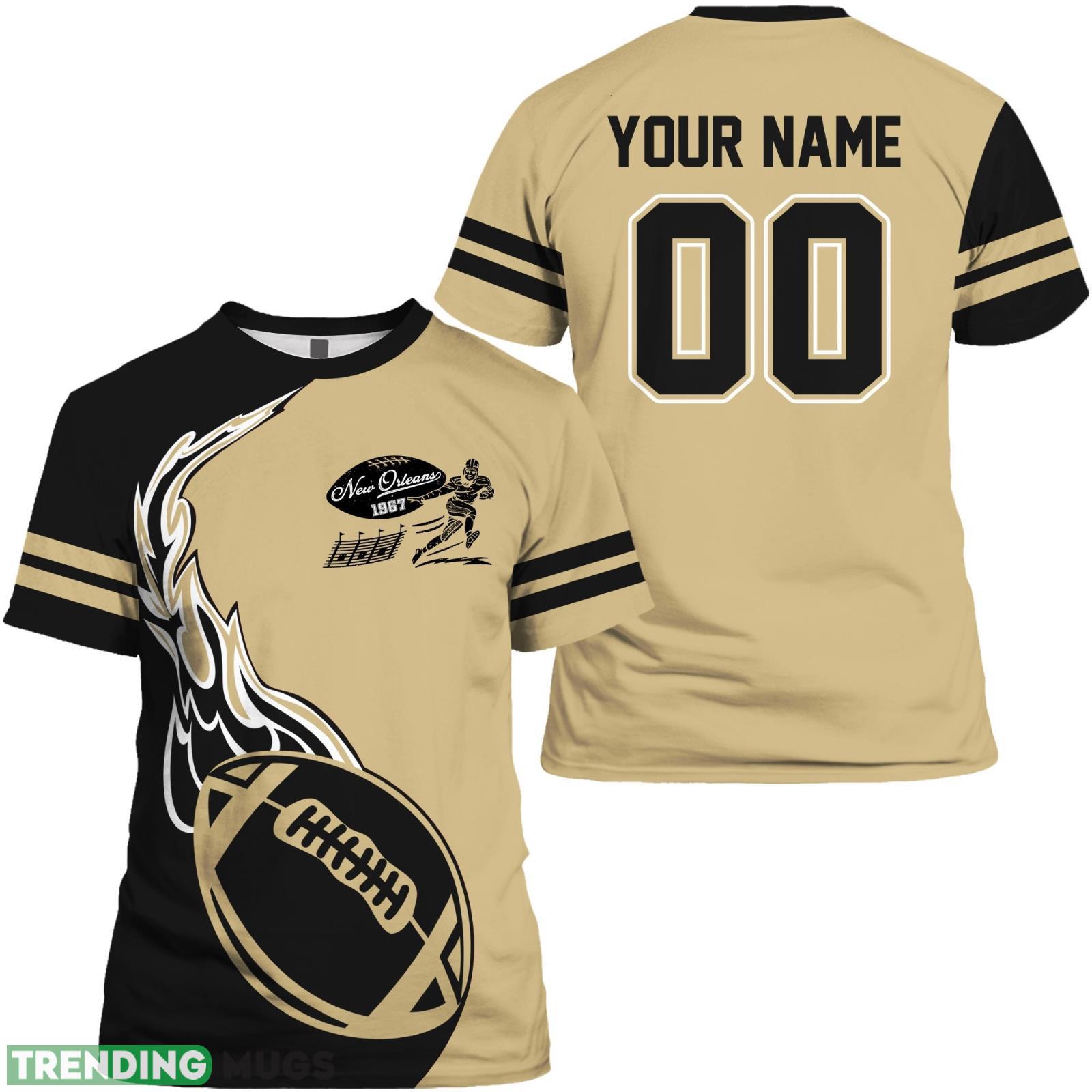 Fans Gift Custom Name And Number For Men Women New Orleans 3D T- Shirt Product Photo 1 Fans Gift Custom Name And Number For Men Women New Orleans 3D T- Shirt Product Photo 1