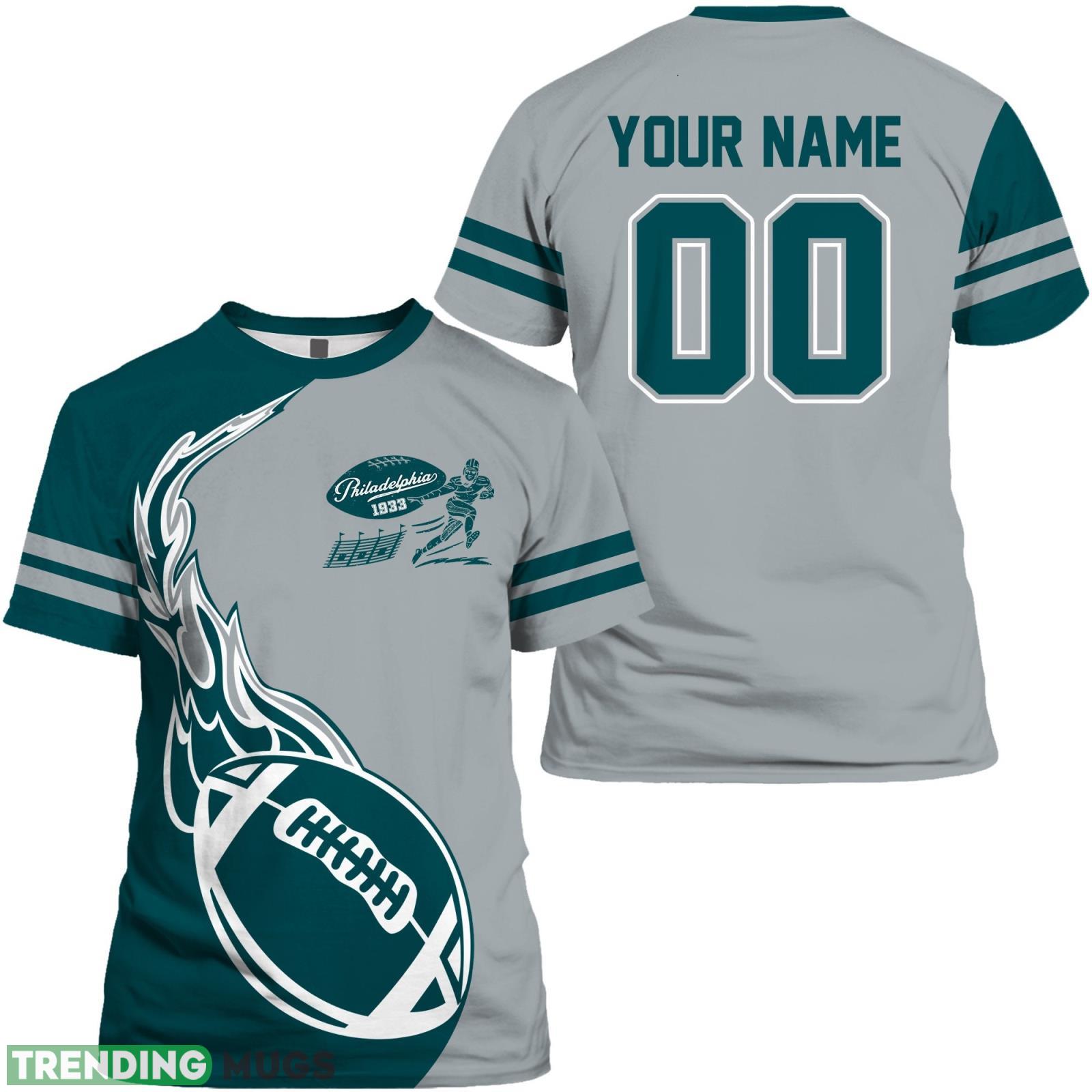 Fans Gift Custom Name And Number For Men Women Philadelphia 3D T- Shirt Product Photo 1 Fans Gift Custom Name And Number For Men Women Philadelphia 3D T- Shirt Product Photo 1