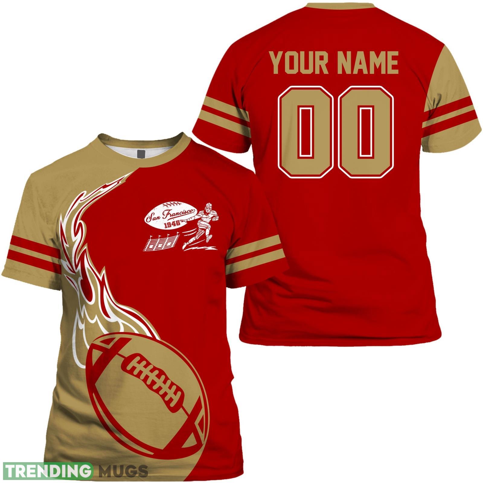 Fans Gift Custom Name And Number For Men Women San Francisco 3D T- Shirt Product Photo 1 Fans Gift Custom Name And Number For Men Women San Francisco 3D T- Shirt Product Photo 1