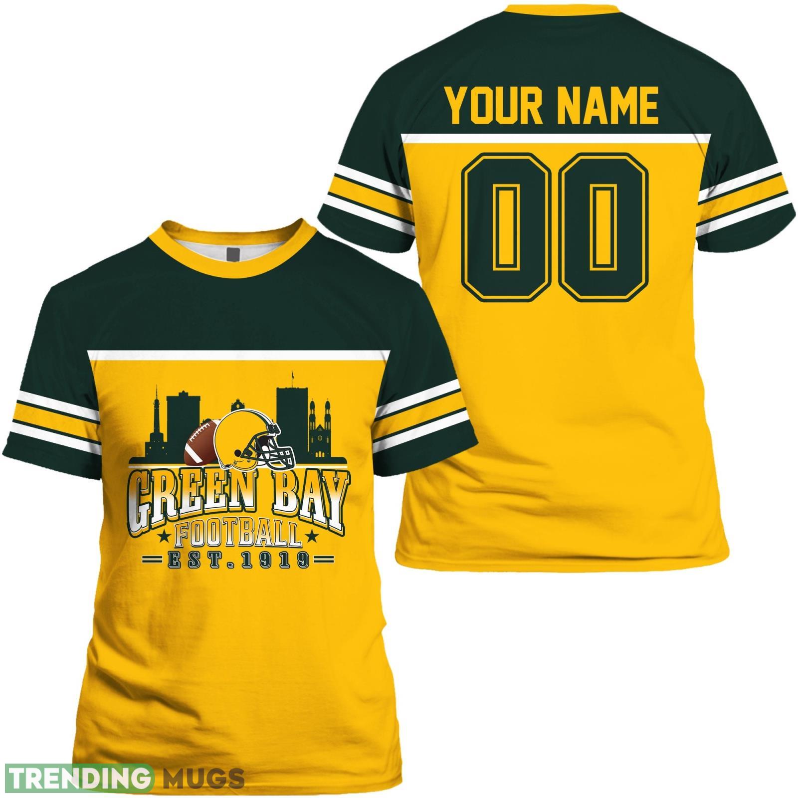 Green Bay 3D T- Shirt Fans Gift Custom Name And Number For Men Women Product Photo 1 Green Bay 3D T- Shirt Fans Gift Custom Name And Number For Men Women Product Photo 1