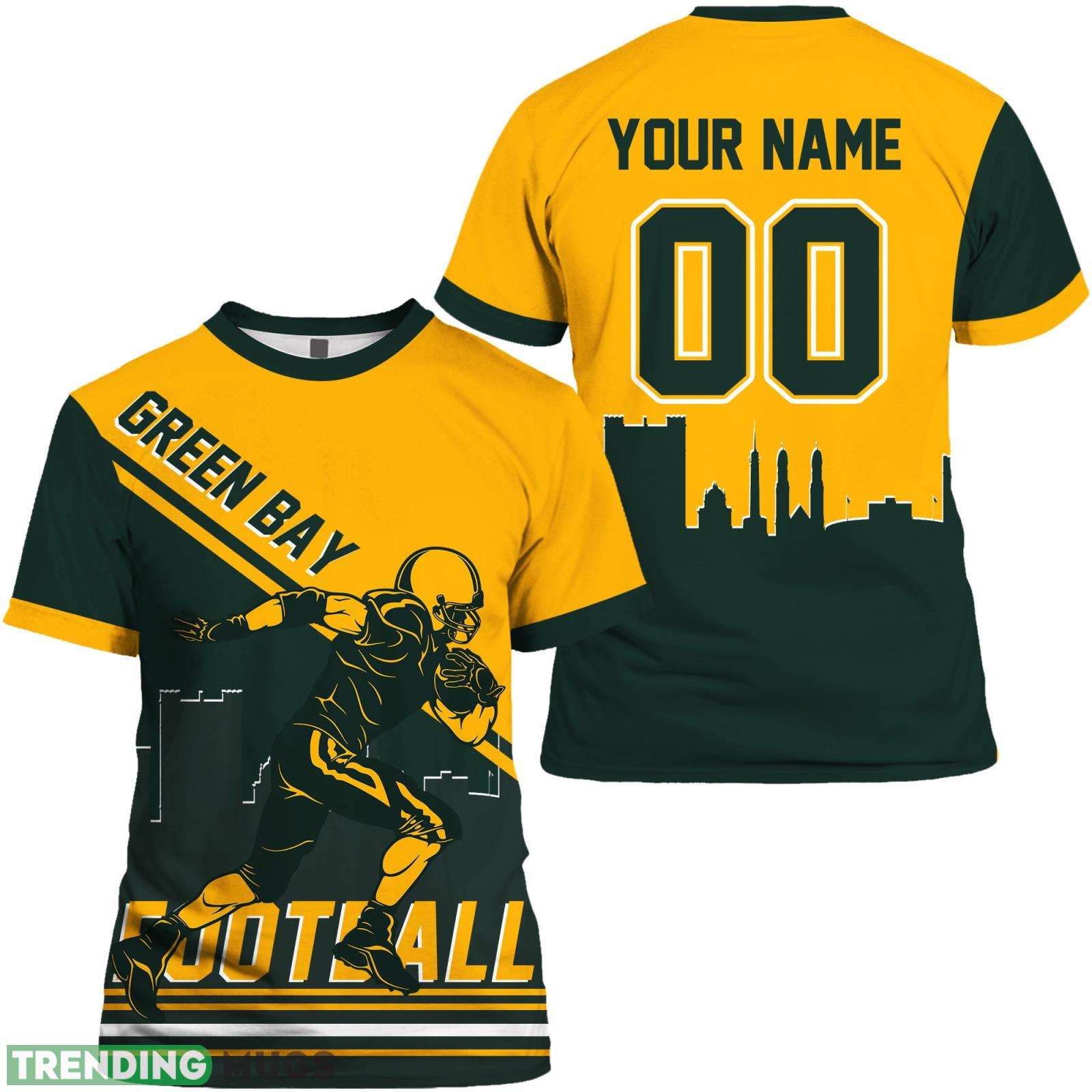 Green Bay 3D T- Shirt Green Bay Football Shirt Custom Name And Number For Fans Product Photo 1 Green Bay 3D T- Shirt Green Bay Football Shirt Custom Name And Number For Fans Product Photo 1