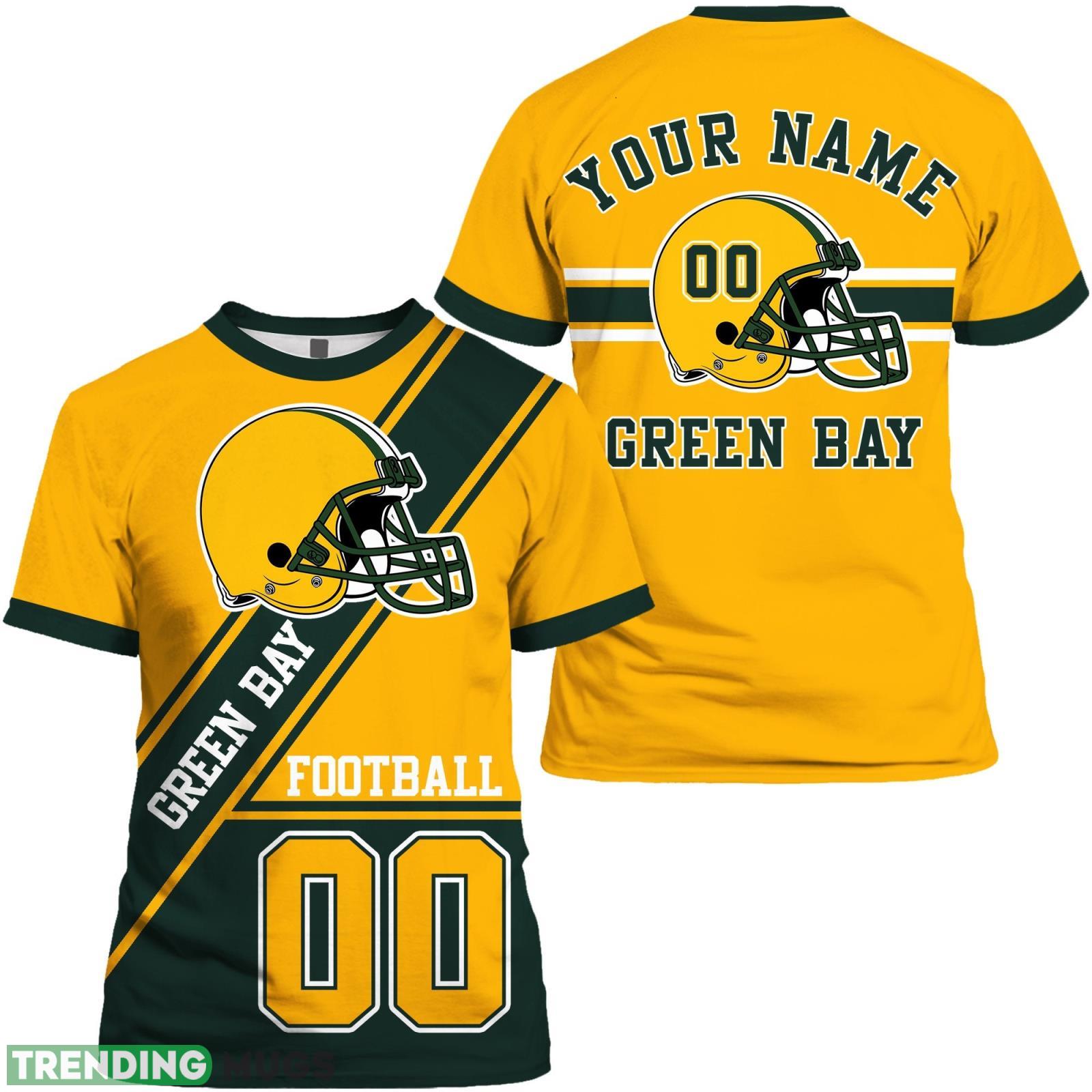 Green Bay Custom Name And Number 3D T- Shirt Green Bay Football Gift For Fans Product Photo 1 Green Bay Custom Name And Number 3D T- Shirt Green Bay Football Gift For Fans Product Photo 1