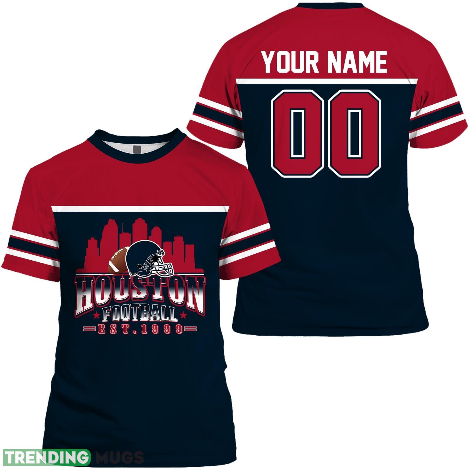 Houston 3D T- Shirt Fans Gift Custom Name And Number For Men Women Product Photo 1 Houston 3D T- Shirt Fans Gift Custom Name And Number For Men Women Product Photo 1