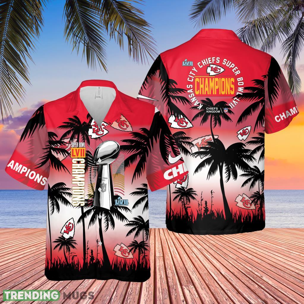 Kansas City Chiefs Super Bowl LVII Champions Hawaiian Shirt Product Photo 1 Kansas City Chiefs Super Bowl LVII Champions Hawaiian Shirt Product Photo 1