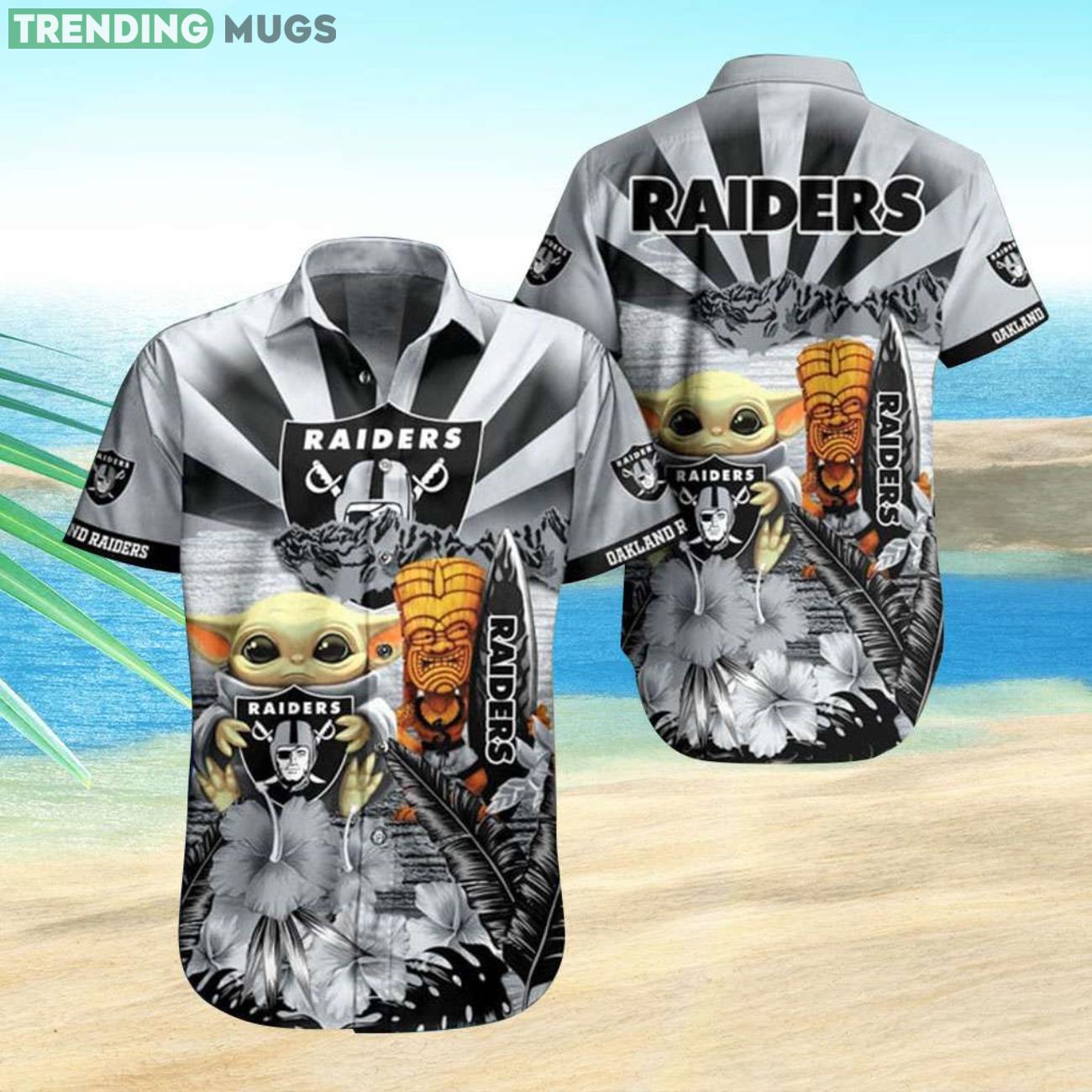 Raiders Cute Summer Gift Raiders And Baby Yoda Cute Hawaiian Shirt Product Photo 1 Raiders Cute Summer Gift Raiders And Baby Yoda Cute Hawaiian Shirt Product Photo 1