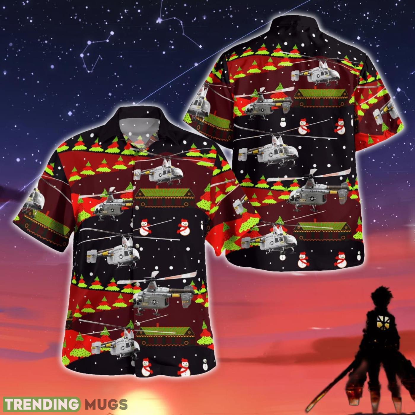 United States Military Helicopters Kaman HH-43 Huskie Christmas Seamless 3D Hawaiian Shirt Beach Gift For Men And Women Product Photo 1 United States Military Helicopters Kaman HH-43 Huskie Christmas Seamless 3D Hawaiian Shirt Beach Gift For Men And Women Product Photo 1