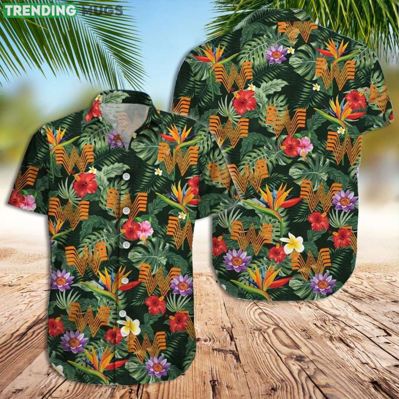 Whataburger Cute Summer Gift Tropical Flower Leaves Hawaiian Shirt Product Photo 1 Whataburger Cute Summer Gift Tropical Flower Leaves Hawaiian Shirt Product Photo 1