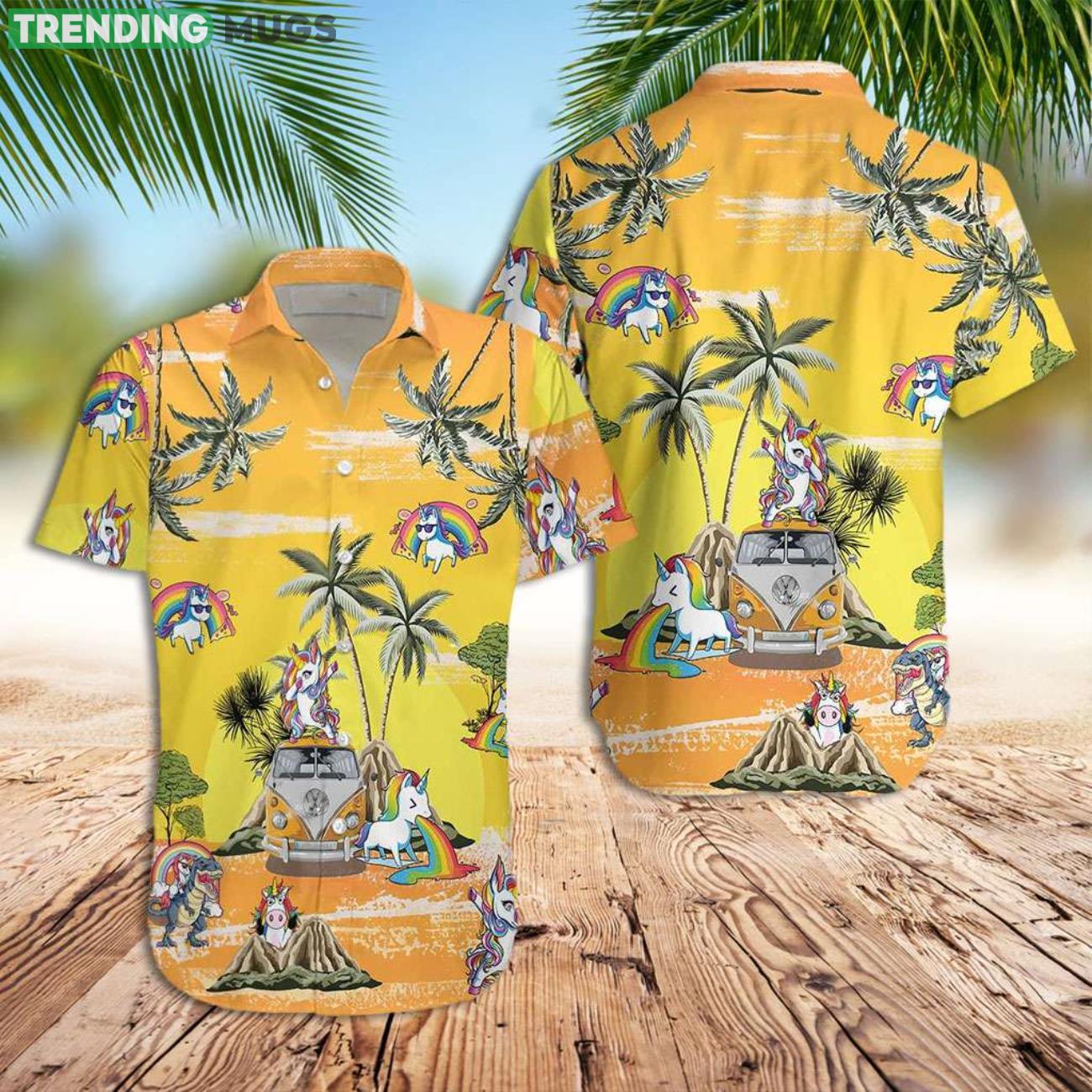 Yellow Beach Shirt Baby Unicorn Summer Time Hawaiian Shirt Product Photo 1 Yellow Beach Shirt Baby Unicorn Summer Time Hawaiian Shirt Product Photo 1