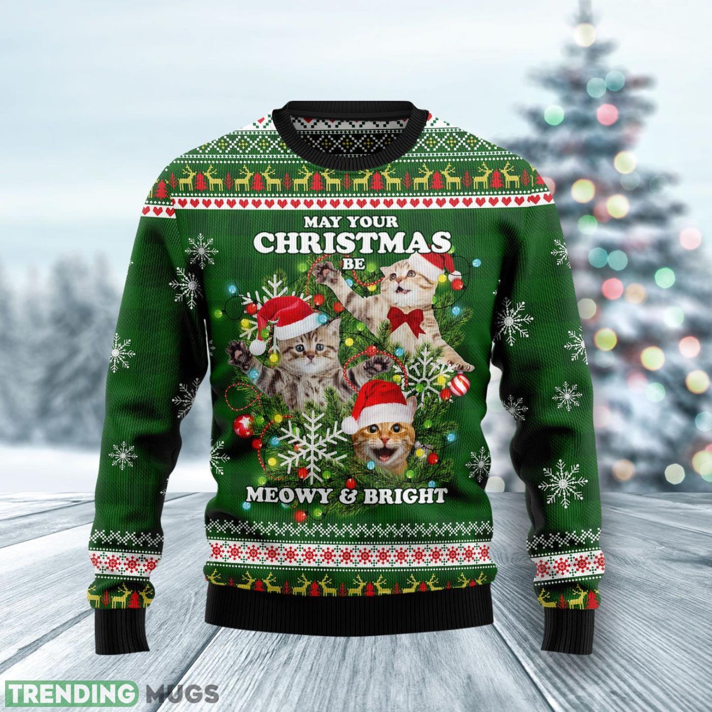 Cat Christmas Tree Ugly Christmas Sweater Cute Christmas Gift For Men And Women Product Photo 1 Cat Christmas Tree Ugly Christmas Sweater Cute Christmas Gift For Men And Women Product Photo 1