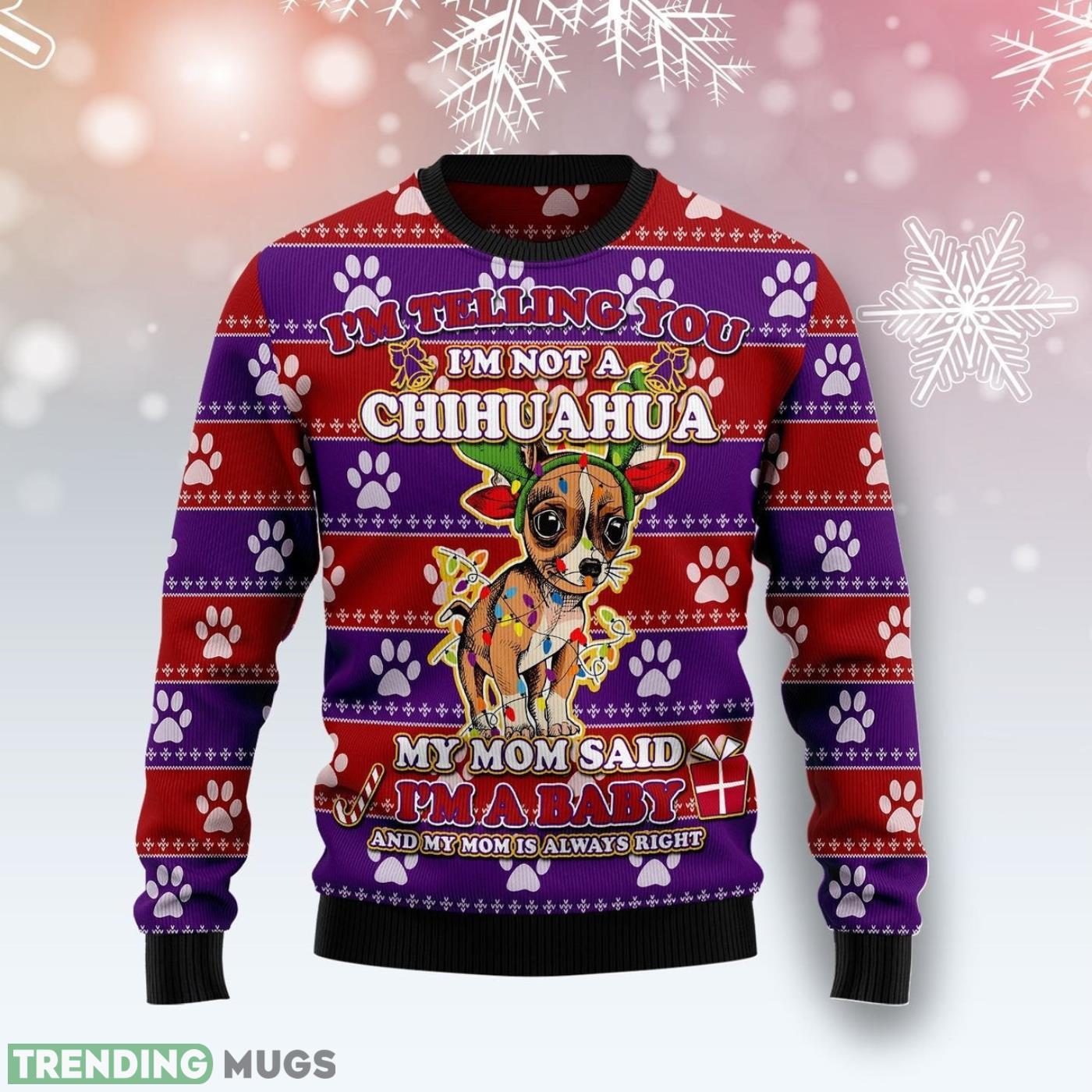 Chihuahua Baby Christmas Ugly Christmas Sweater Cute Christmas Gift For Men And Women Product Photo 1 Chihuahua Baby Christmas Ugly Christmas Sweater Cute Christmas Gift For Men And Women Product Photo 1