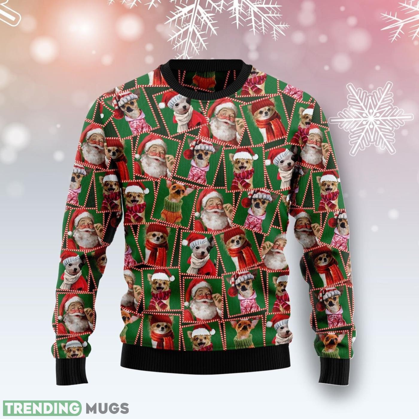 Chihuahua Santa Cla Ugly Christmas Sweater Cute Christmas Gift For Men And Women Product Photo 1 Chihuahua Santa Cla Ugly Christmas Sweater Cute Christmas Gift For Men And Women Product Photo 1