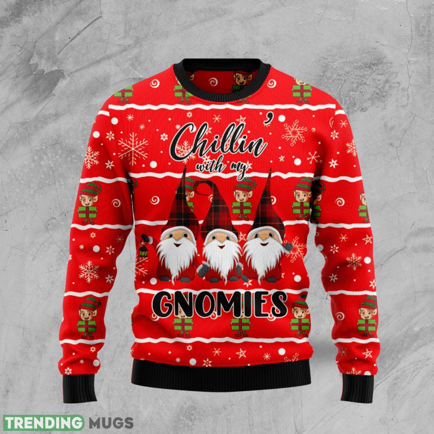 Chillin With My Gnomies Ugly Christmas Sweater Cute Christmas Gift For Men And Women Product Photo 1 Chillin With My Gnomies Ugly Christmas Sweater Cute Christmas Gift For Men And Women Product Photo 1