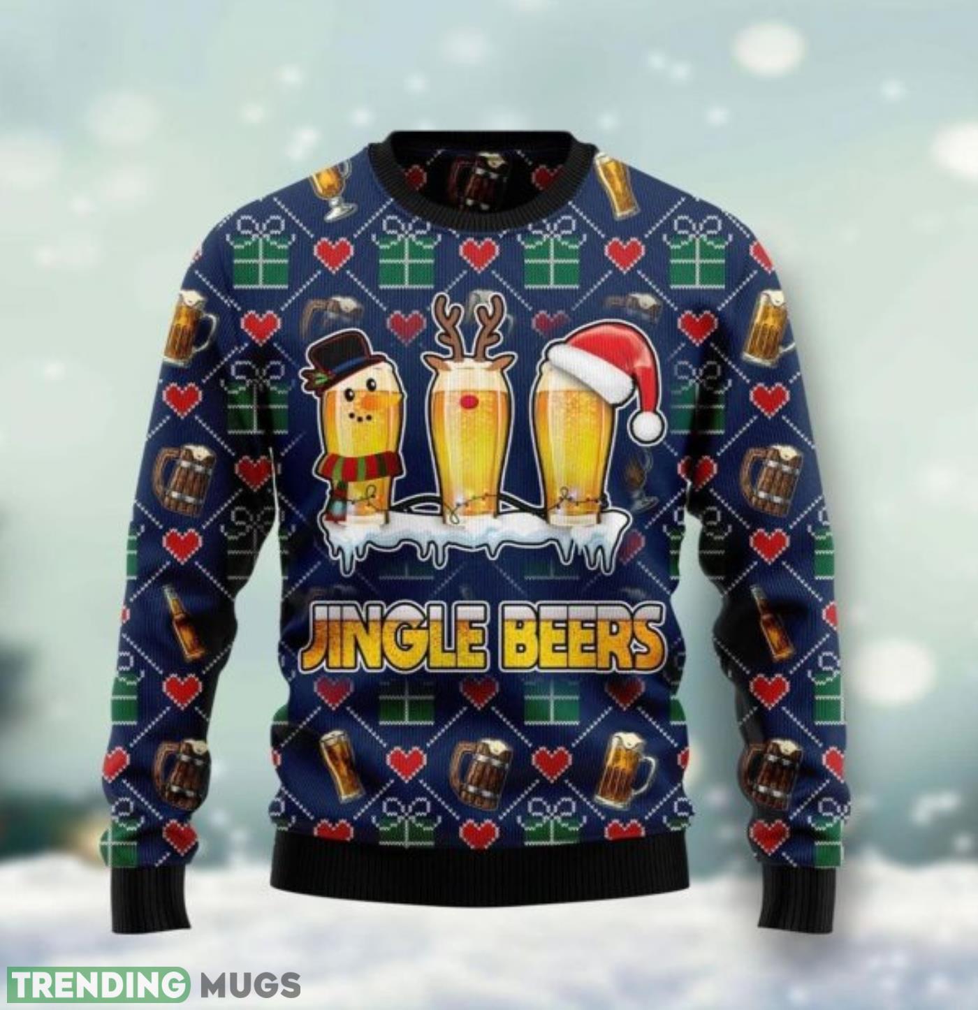 Christmas Jingle Beers Ugly Christmas Sweater Cute Christmas Gift For Men And Women Product Photo 1 Christmas Jingle Beers Ugly Christmas Sweater Cute Christmas Gift For Men And Women Product Photo 1