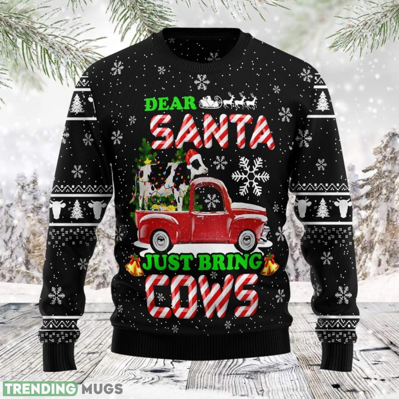 Deer Santa Ugly Christmas Sweater Cute Christmas Gift For Men And Women Product Photo 1
