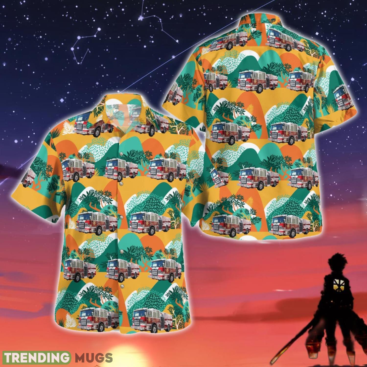 Derry Pennsylvania Derry Volunteer Fire Department Men And Women Summer Gift Hawaiian Shirt Product Photo 1