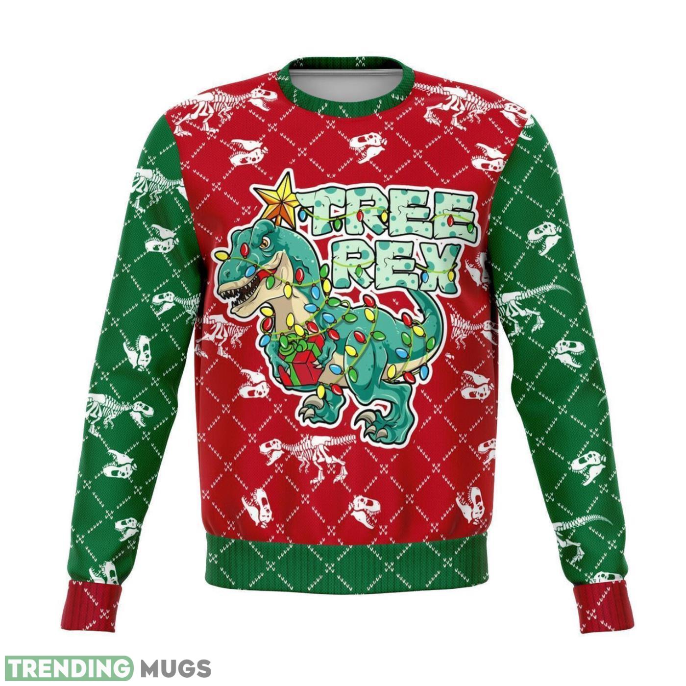 Dinosaur T-rex Ugly Christmas Sweater Cute Christmas Gift For Men And Women Product Photo 1 Dinosaur T-rex Ugly Christmas Sweater Cute Christmas Gift For Men And Women Product Photo 1