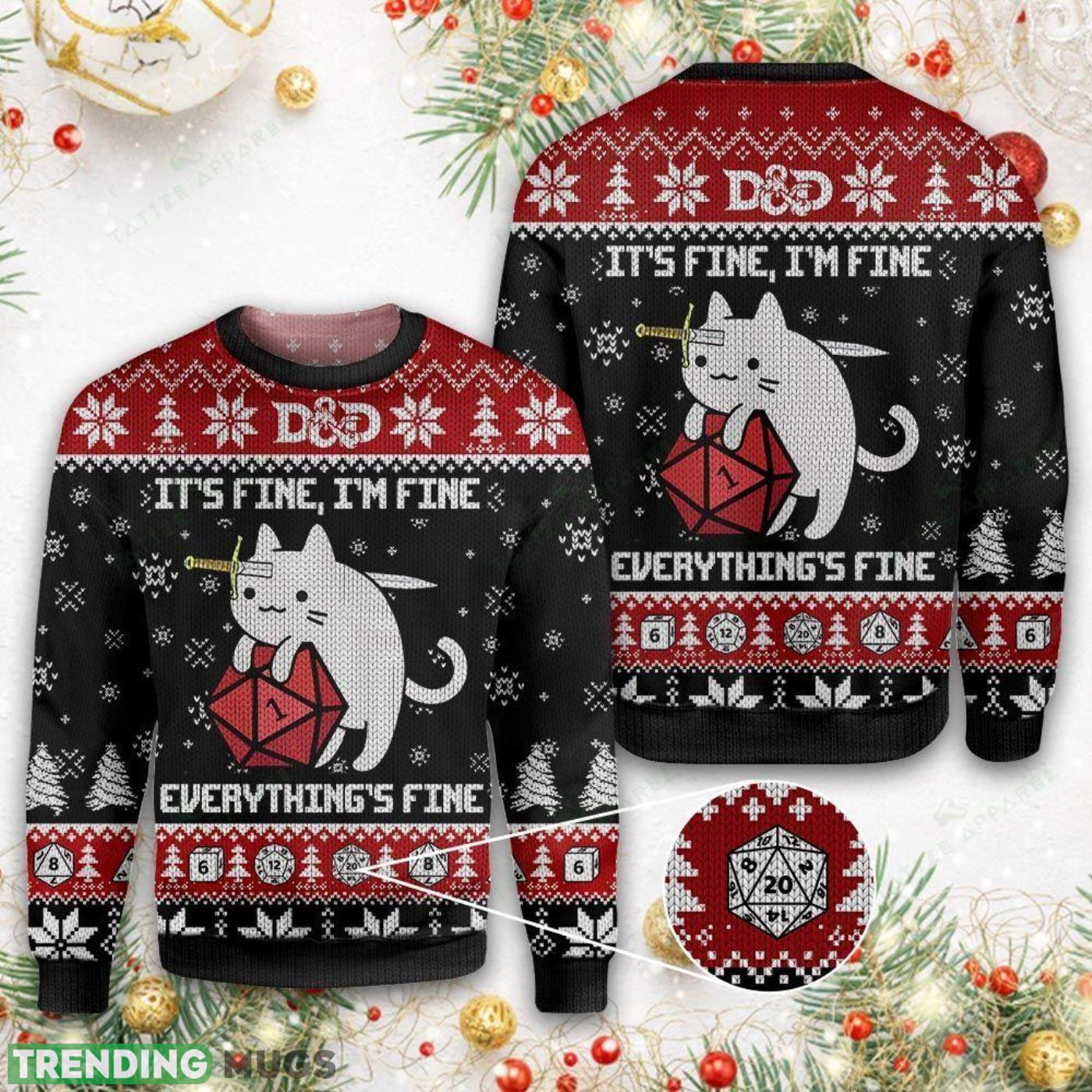 Dungeons and Dragon Ugly Christmas Sweater Cute Christmas Gift For Men And Women Product Photo 1 Dungeons and Dragon Ugly Christmas Sweater Cute Christmas Gift For Men And Women Product Photo 1