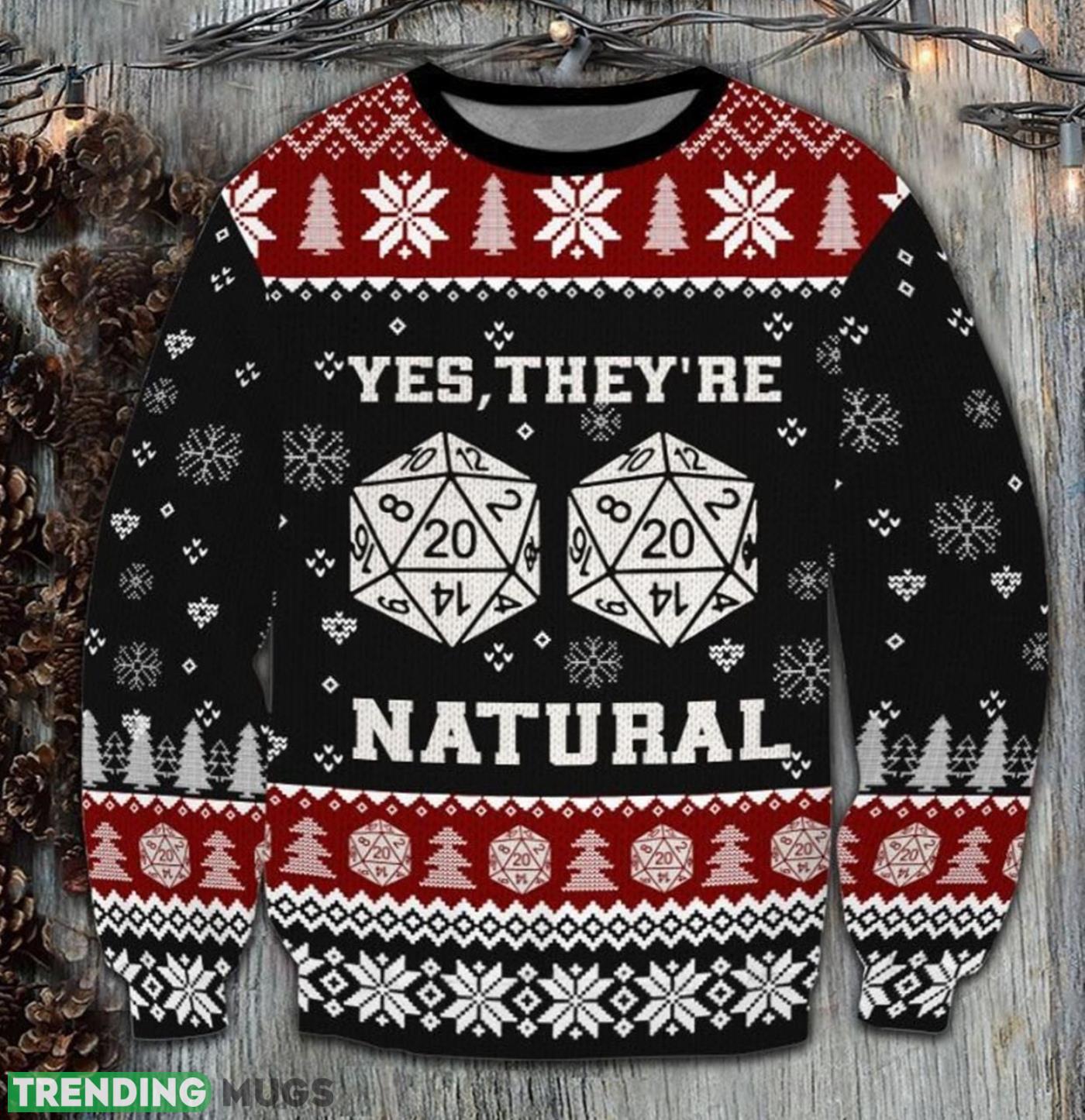 Dungeons & Dragons Dice Yes They Are Natural Ugly Christmas Sweater Cute Christmas Gift For Men And Women Product Photo 1 Dungeons & Dragons Dice Yes They Are Natural Ugly Christmas Sweater Cute Christmas Gift For Men And Women Product Photo 1