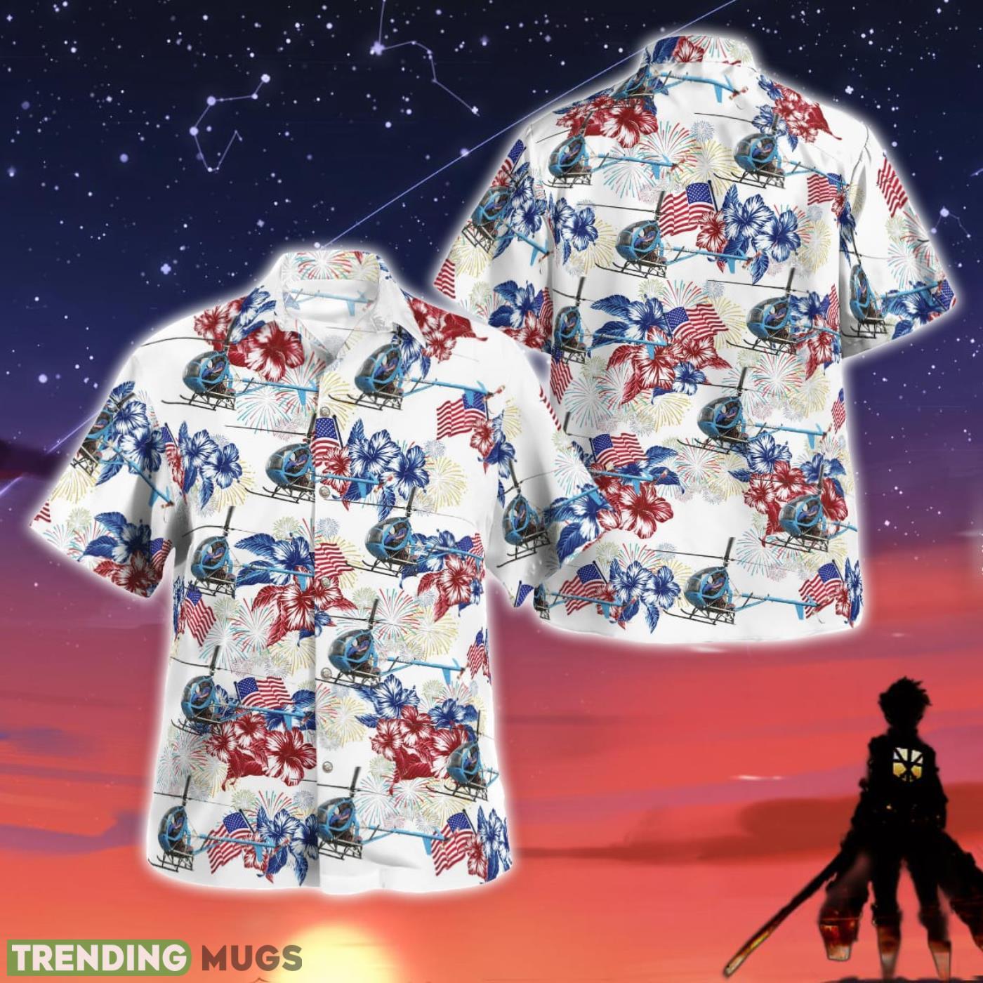 Houston Police Department Hughes 269C - N7492F, 4th Of July Hawaiian Shirt Beach Gift For Men And Women Product Photo 1