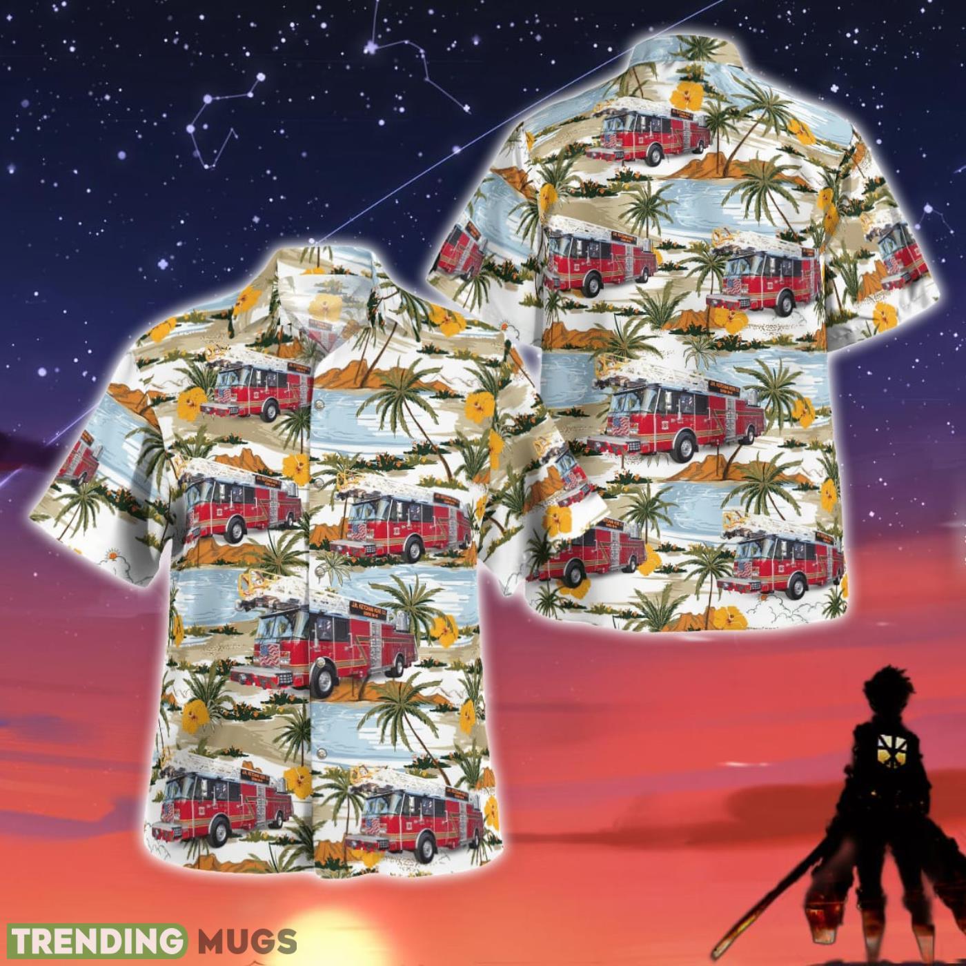 J. H. Ketcham Hose Company Dover Plains New York Men And Women Summer Gift Hawaiian Shirt Product Photo 1