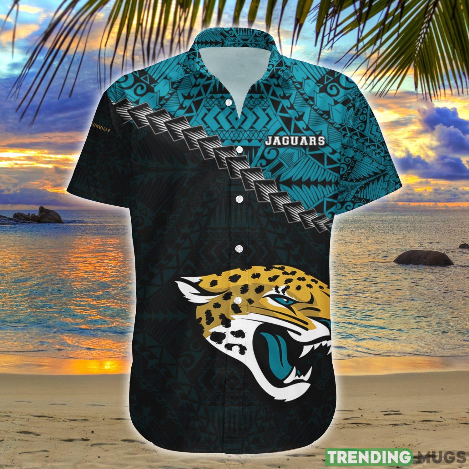 Jacksonville Jaguars NFL Polynesian Tattoo Hawaiian Shirt Summer Gift For Fans Product Photo 1 Jacksonville Jaguars NFL Polynesian Tattoo Hawaiian Shirt Summer Gift For Fans Product Photo 1