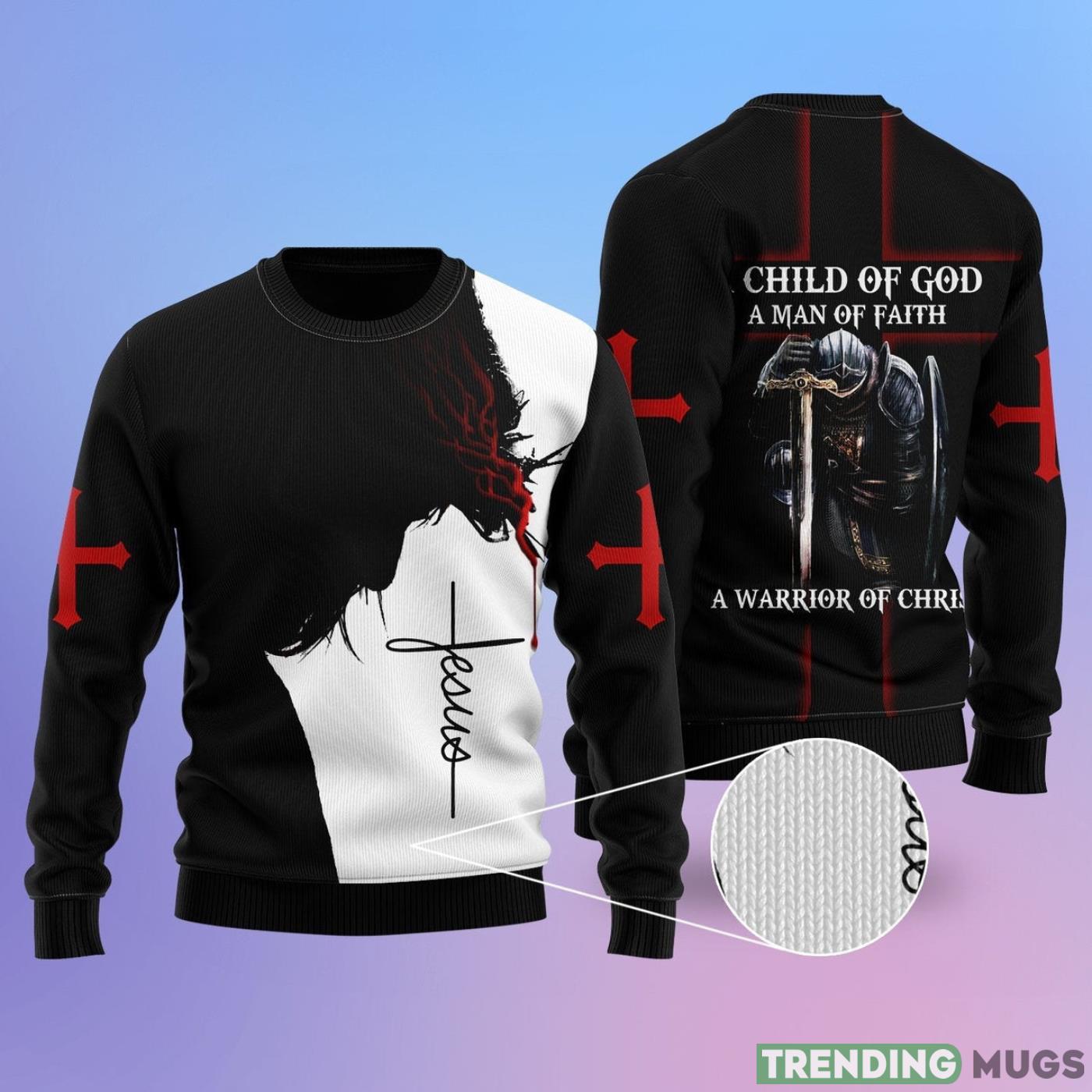 Jesus A Child Of God A Warrior Of Christ Ugly Christmas Sweater Cute Christmas Gift For Men And Women Product Photo 1 Jesus A Child Of God A Warrior Of Christ Ugly Christmas Sweater Cute Christmas Gift For Men And Women Product Photo 1
