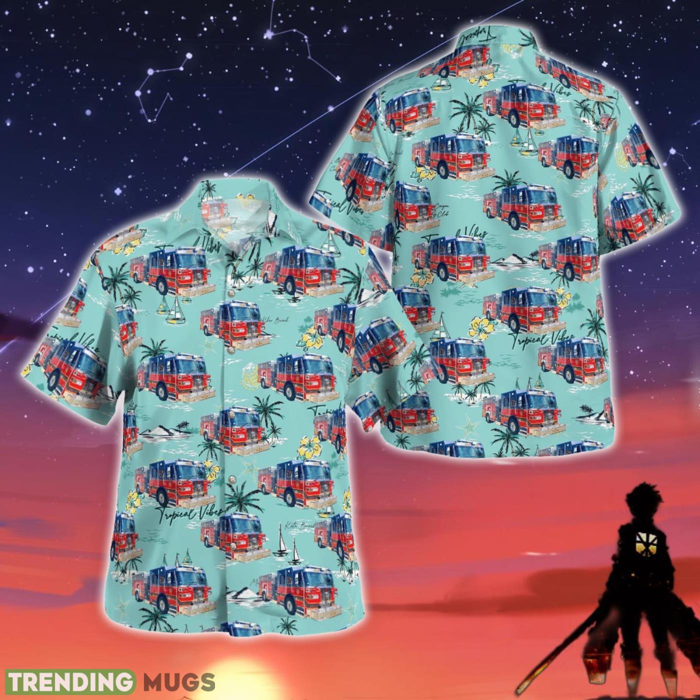 Kissimmee Florida Osceola County Fire Rescue and EMS Men And Women Summer Gift Hawaiian Shirt Product Photo 1
