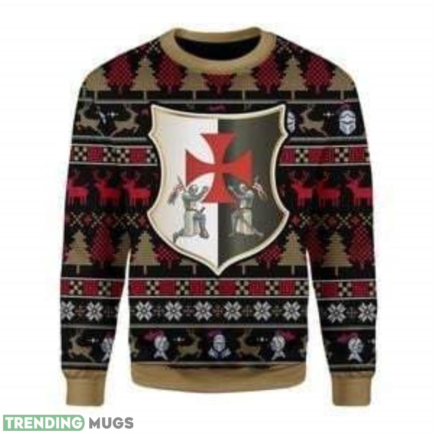 Knight Templar Ugly Christmas Sweater Cute Christmas Gift For Men And Women Product Photo 1 Knight Templar Ugly Christmas Sweater Cute Christmas Gift For Men And Women Product Photo 1