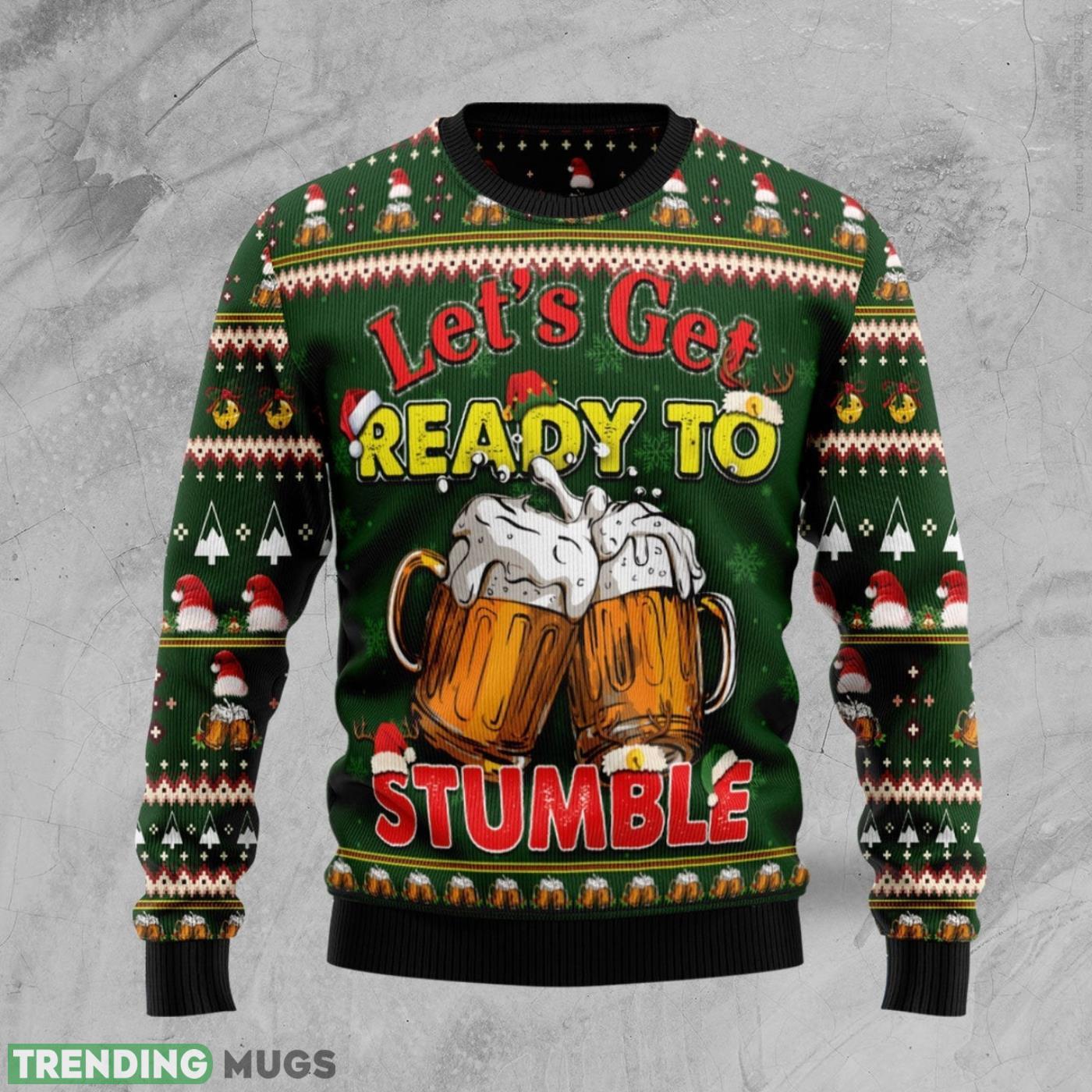 Let's Get Ready To Stumble Beer Ugly Christmas Sweater Cute Christmas Gift For Men And Women Product Photo 1