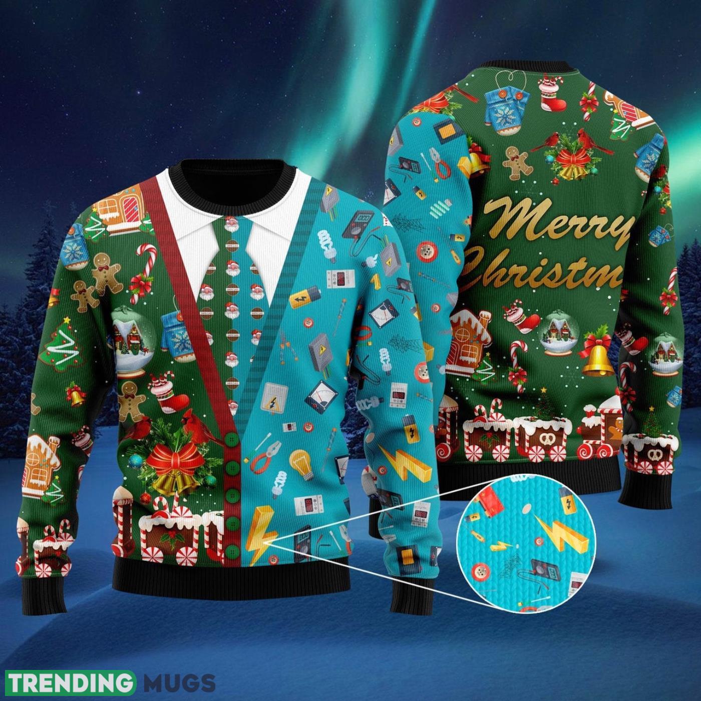Lineman Ugly Christmas On Christmas Holiday Ugly Christmas Sweater Cute Christmas Gift For Men And Women Product Photo 1