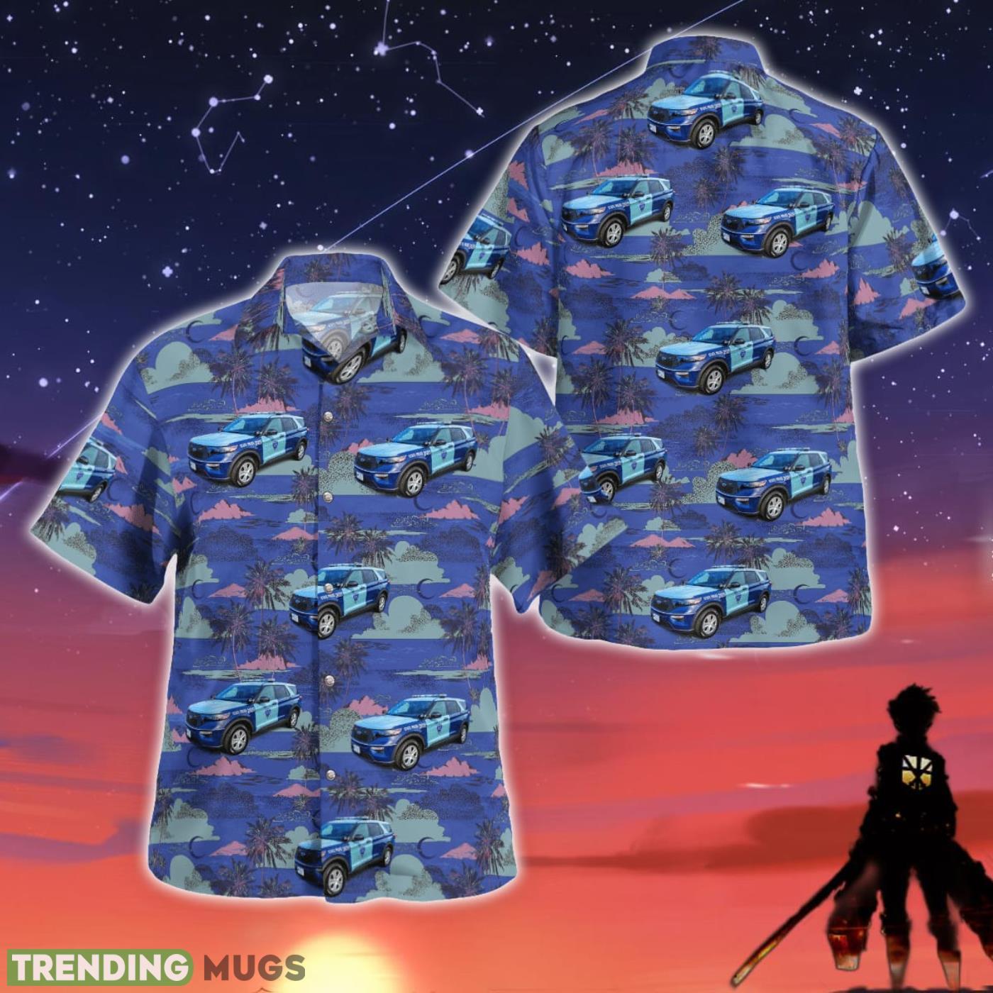 Massachusetts State Police Ford Police Interceptor Hawaiian Shirt Beach Gift Product Photo 1 Massachusetts State Police Ford Police Interceptor Hawaiian Shirt Beach Gift Product Photo 1