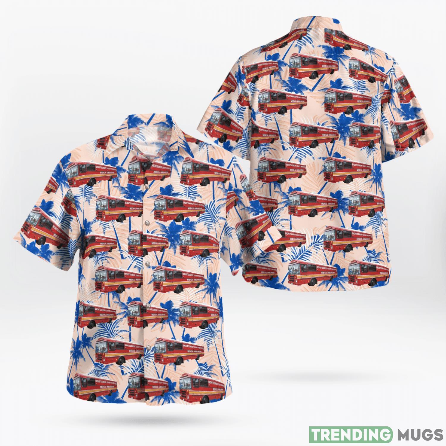Montgomery County Maryland Montgomery County Fire and Rescue Service Medical Ambulance Bus (MAB) 3D All Over Print Hawaiian Shirt Product Photo 1 Montgomery County Maryland Montgomery County Fire and Rescue Service Medical Ambulance Bus (MAB) 3D All Over Print Hawaiian Shirt Product Photo 1