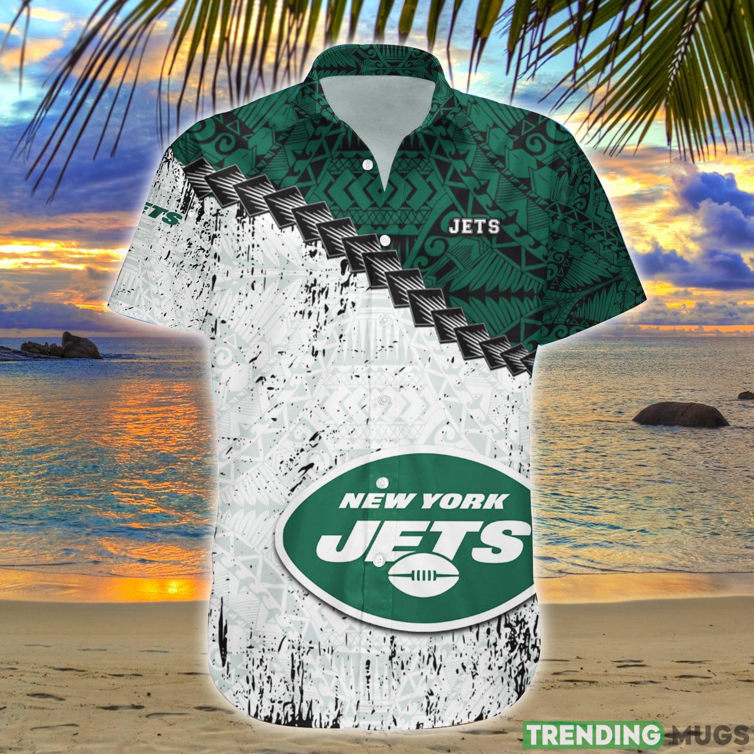 New York Jets NFL Polynesian Tattoo Hawaiian Shirt Summer Gift For Fans Product Photo 1 New York Jets NFL Polynesian Tattoo Hawaiian Shirt Summer Gift For Fans Product Photo 1