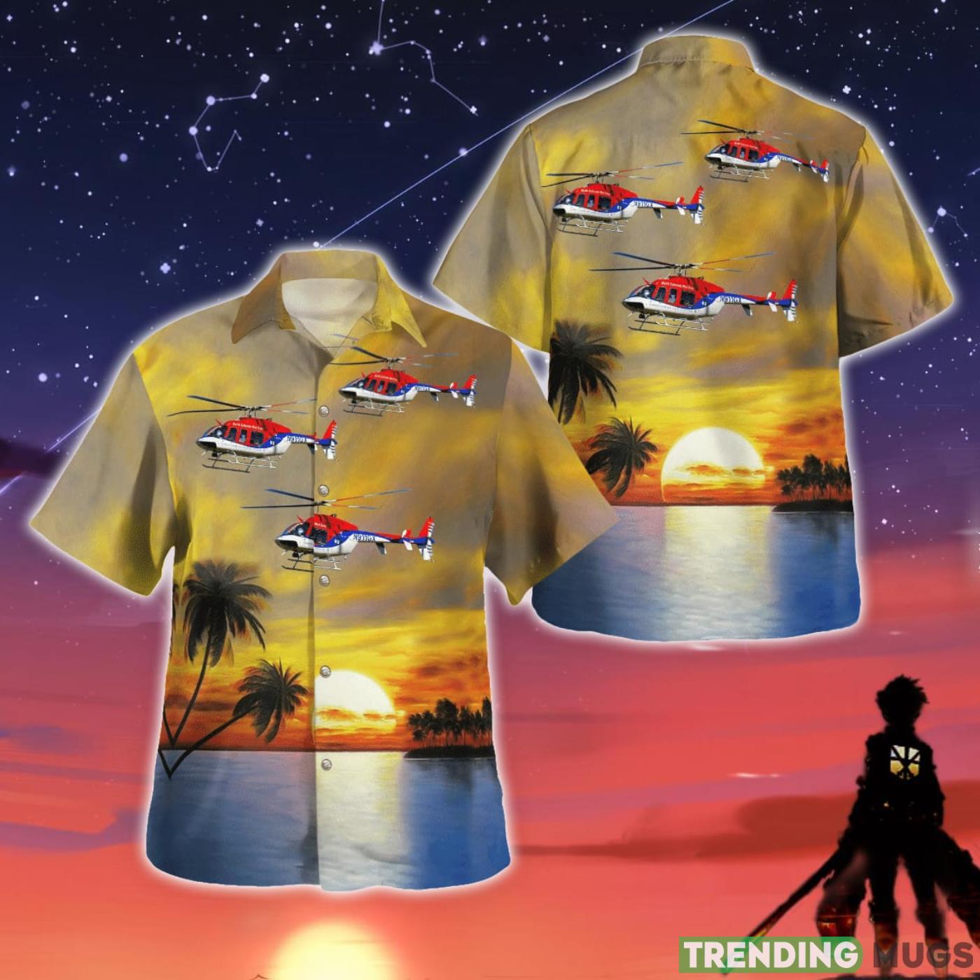 Northern Colorado Medical Center Air Ambulance Bell 407 Medevac Helicopter 3D Hawaiian Shirt Product Photo 1 Northern Colorado Medical Center Air Ambulance Bell 407 Medevac Helicopter 3D Hawaiian Shirt Product Photo 1
