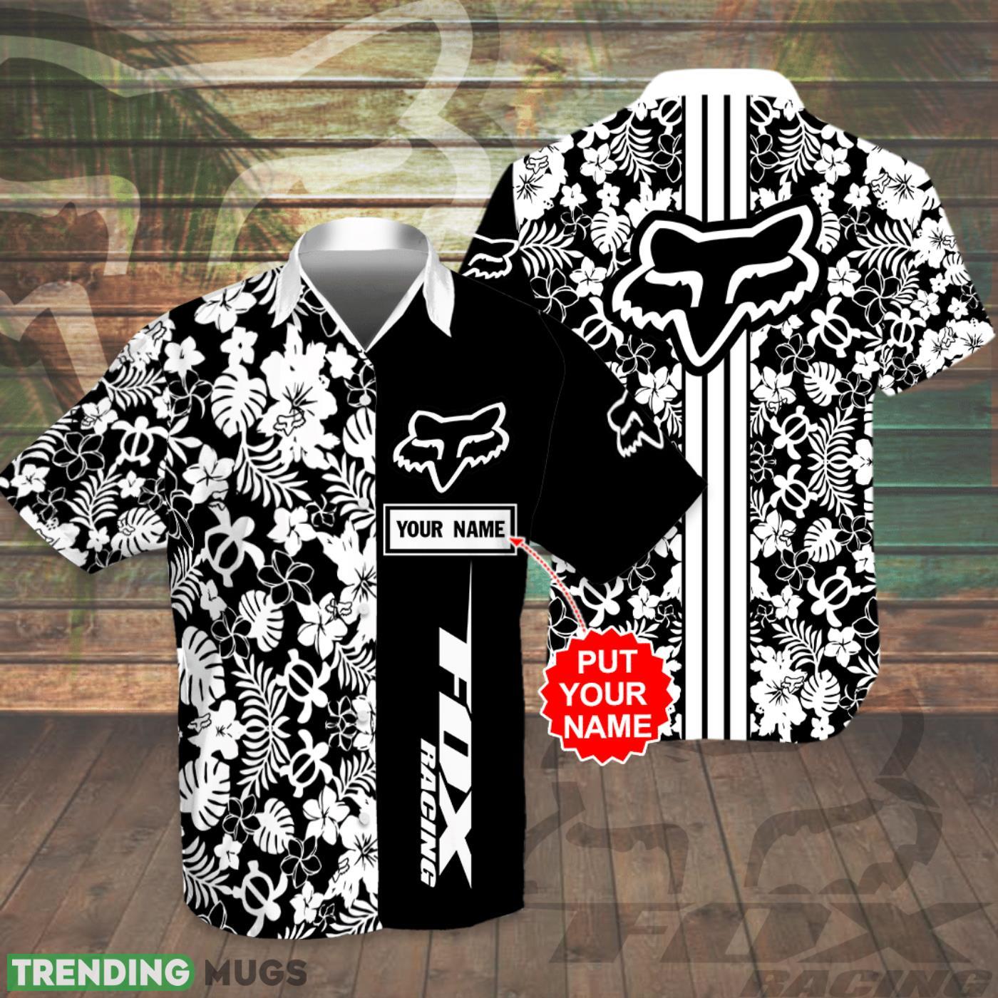 Personalized Fox Racing Flower Custom Your Name Hawaiian Shirt Product Photo 1 Personalized Fox Racing Flower Custom Your Name Hawaiian Shirt Product Photo 1