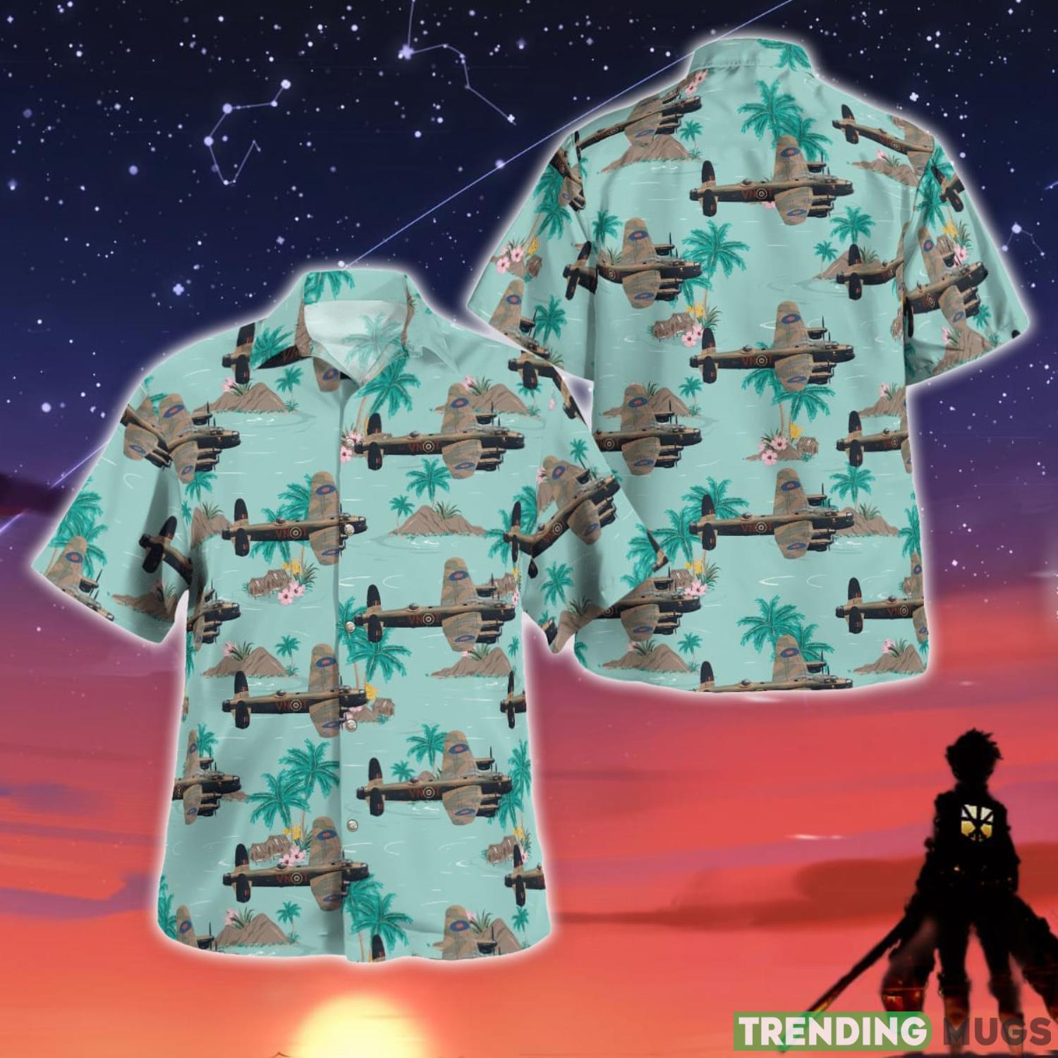 Royal Air Force Battle of Britain Memorial Flight Avro 683 Lancaster B. I PA474 3D Hawaiian Shirt Product Photo 1 Royal Air Force Battle of Britain Memorial Flight Avro 683 Lancaster B. I PA474 3D Hawaiian Shirt Product Photo 1