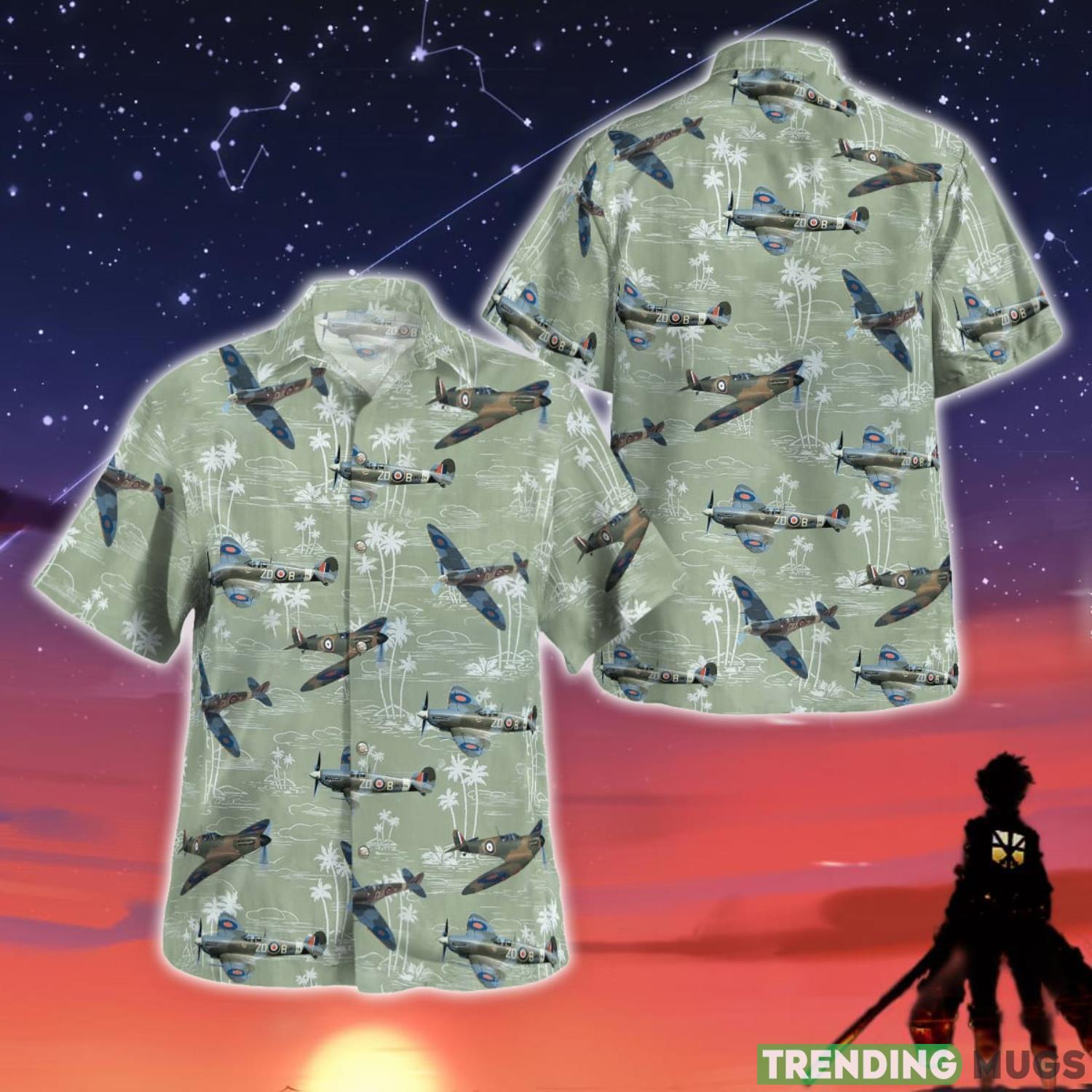 Royal Air Force Supermarine Spitfire 3D Hawaiian Shirt Product Photo 1 Royal Air Force Supermarine Spitfire 3D Hawaiian Shirt Product Photo 1