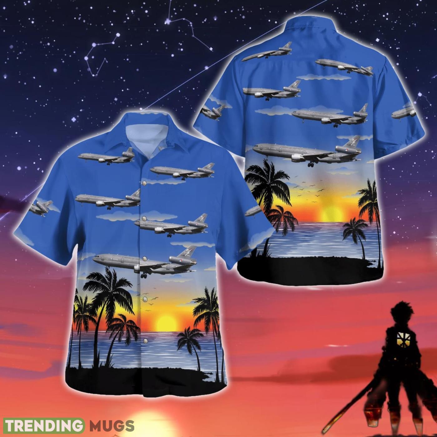 Royal Netherlands Air Force McDonnell Douglas KDC-10-30(CF) Hawaiian Shirt Beach Gift Product Photo 1 Royal Netherlands Air Force McDonnell Douglas KDC-10-30(CF) Hawaiian Shirt Beach Gift Product Photo 1