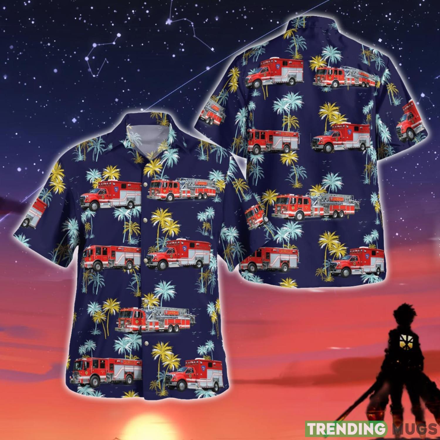 Sayreville New Jersey Sayreville Fire Department Sayreville Engine Company #1 3D Hawaiian Shirt Product Photo 1 Sayreville New Jersey Sayreville Fire Department Sayreville Engine Company #1 3D Hawaiian Shirt Product Photo 1