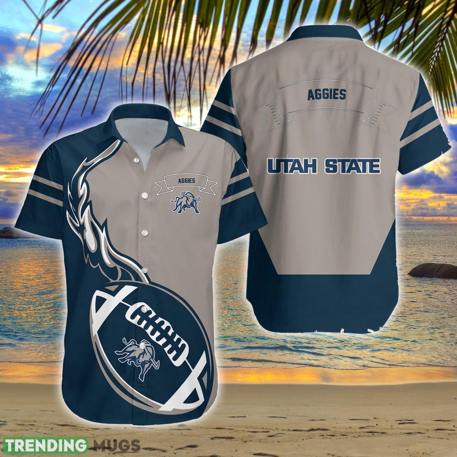 Utah State Aggies Ncaa Flame Ball Print Aloha Hawaiian Shirt For Fans Hawaiian Shirt Utah State Aggies Ncaa Flame Ball Print Aloha Hawaiian Shirt For Fans Hawaiian Shirt