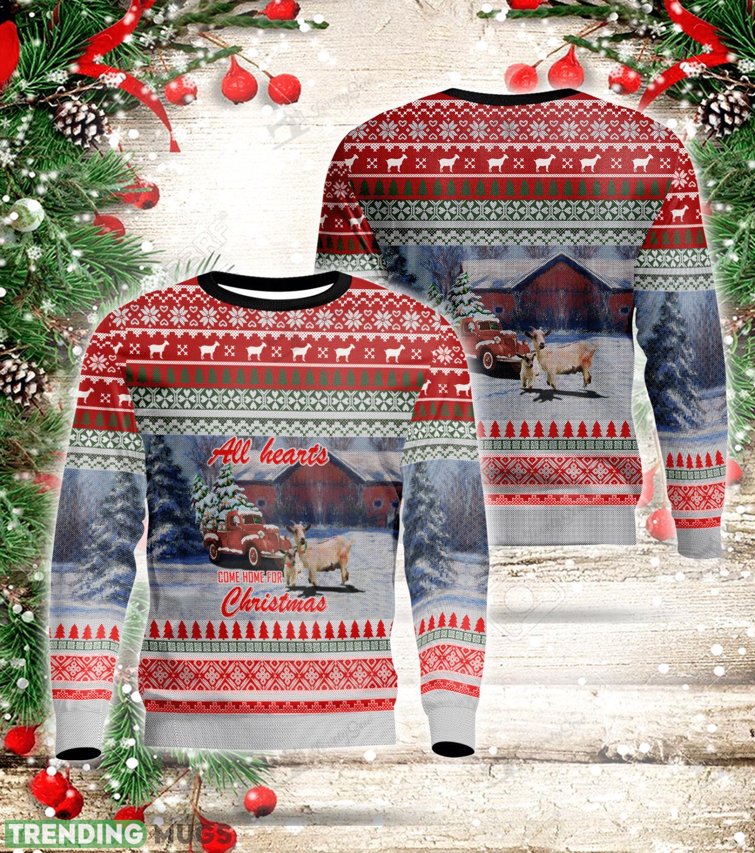 All Hearts Come Home For Christmas Goat Christmas Gift Ugly Christmas Sweater Product Photo 1 All Hearts Come Home For Christmas Goat Christmas Gift Ugly Christmas Sweater Product Photo 1