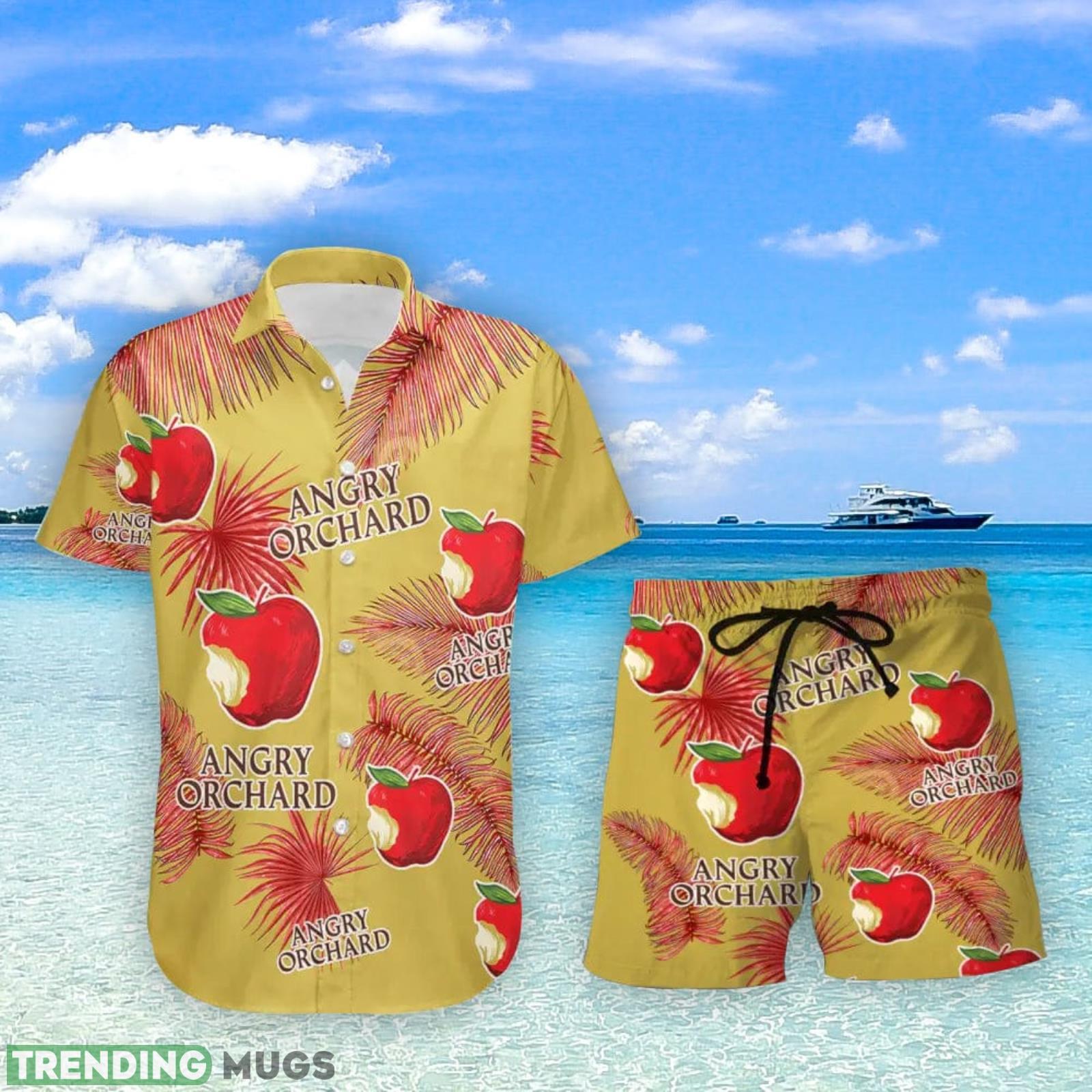 Angry Orchard Palm Leaves Tropical Hawaiian Shirt And Shorts Unique Summer Gift Product Photo 1 Angry Orchard Palm Leaves Tropical Hawaiian Shirt And Shorts Unique Summer Gift Product Photo 1
