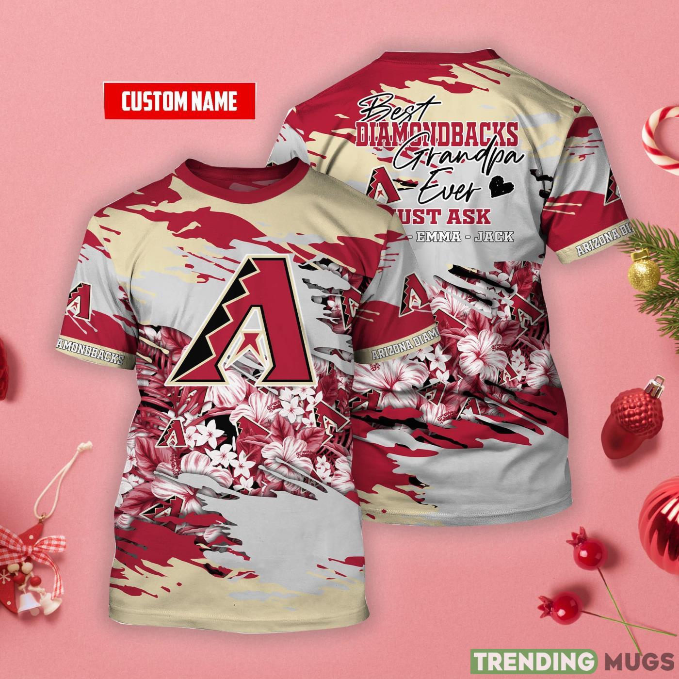 Arizona Diamondbacks Personalized Name Tropical Style 3D T-Shirt Product Photo 1 Arizona Diamondbacks Personalized Name Tropical Style 3D T-Shirt Product Photo 1