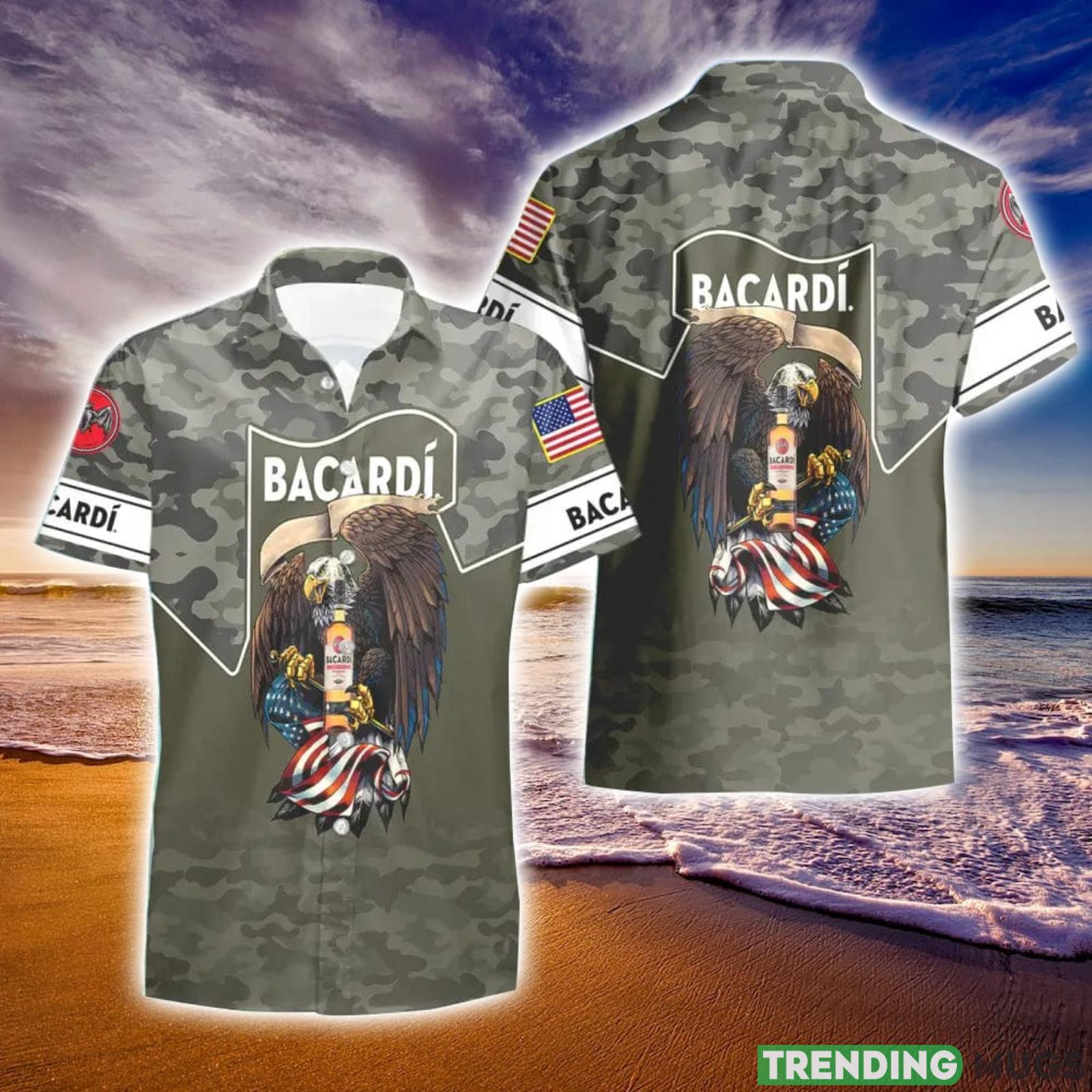 Bacardi Rum Green Camo Eagle Usa Flag Hawaiian Shirt And Shorts Best Gift For Summer Holiday Hawaiian & Short Bacardi Rum Green Camo Eagle Usa Flag Hawaiian Shirt And Shorts Best Gift For Summer Holiday Hawaiian & Short
